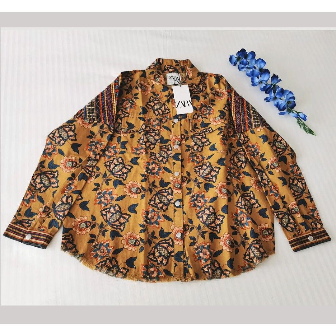 Zara Zara Western Boho Floral Jacket NWT Size S / US 4 / IT 40 - 20 Thumbnail