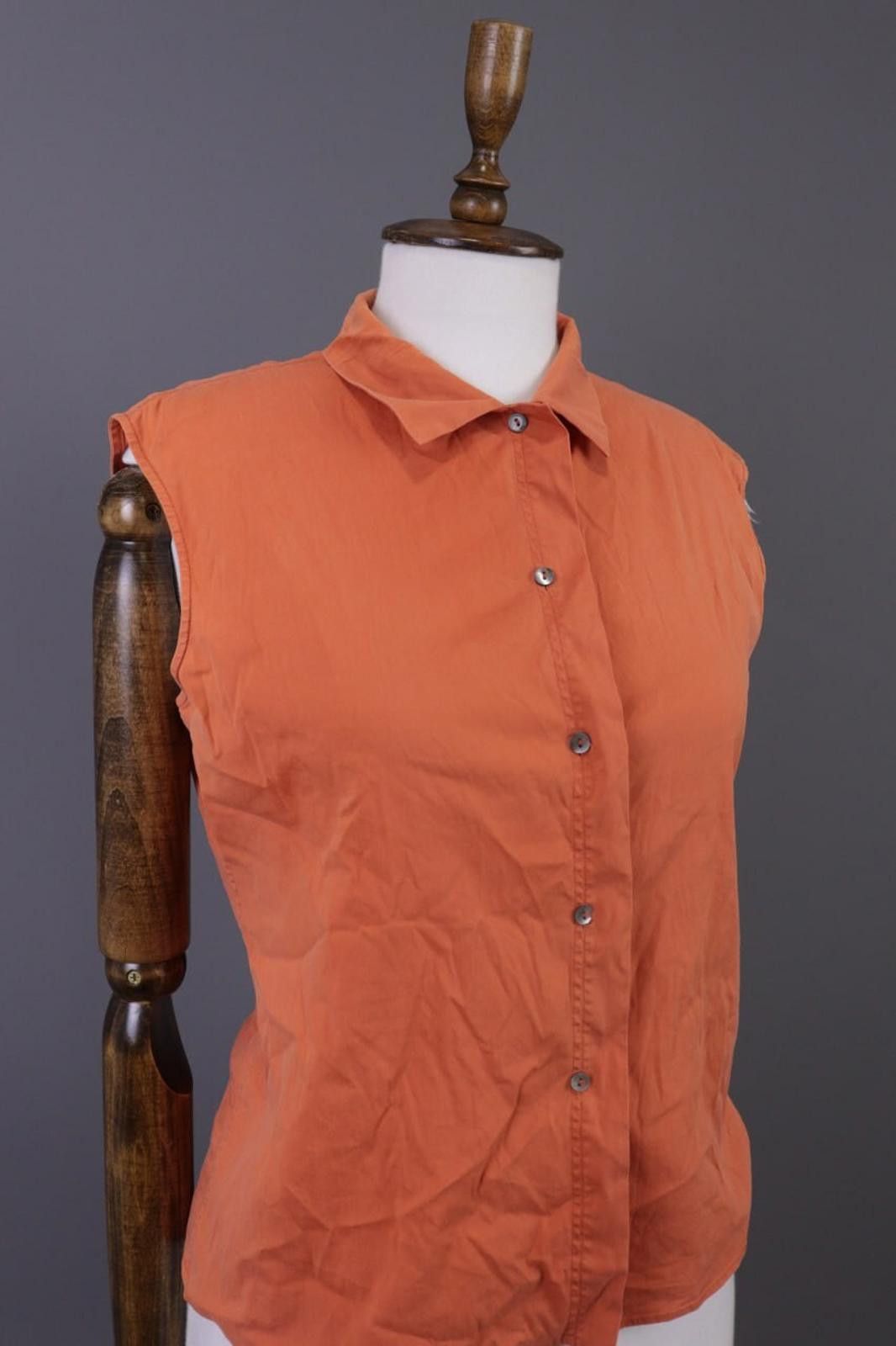 Jil Sander Vintage Jil Sander Orange Button Down Blouse Shirt Size 38 Size M / US 6-8 / IT 42-44 - 8 Thumbnail