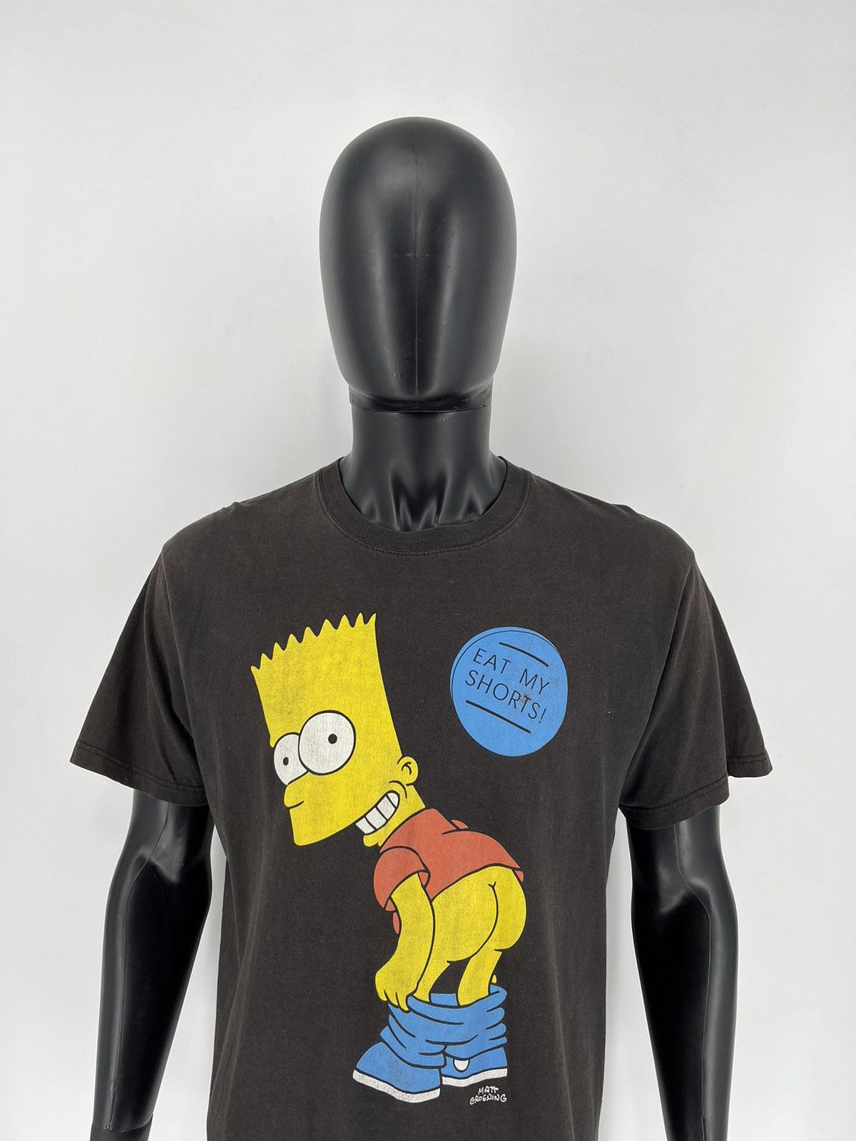 The Simpsons Vintage Bart Simpsons Eat My Shorts! Faded Graphic Tee L Size US L / EU 52-54 / 3 - 1 Thumbnail