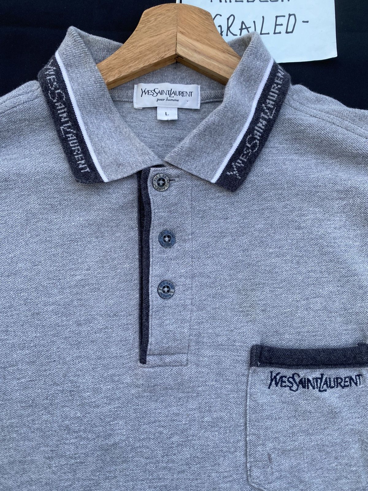 Yves Saint Laurent Rare Vintage Yves Saint Laurent YSL Polo Shirt Size US L / EU 52-54 / 3 - 7 Thumbnail