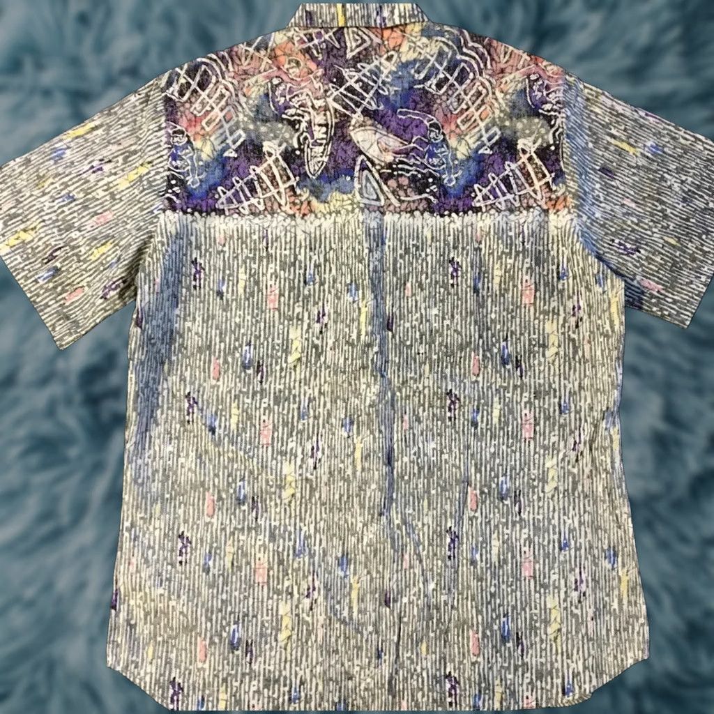 Gotcha VINTAGE All Over Print Shirt L Purple Surf Abstract AOP Button-Up Casual Men 70s 80s Grunge Vaporwave Ocean Pacific Size US L / EU 52-54 / 3 - 1 Thumbnail