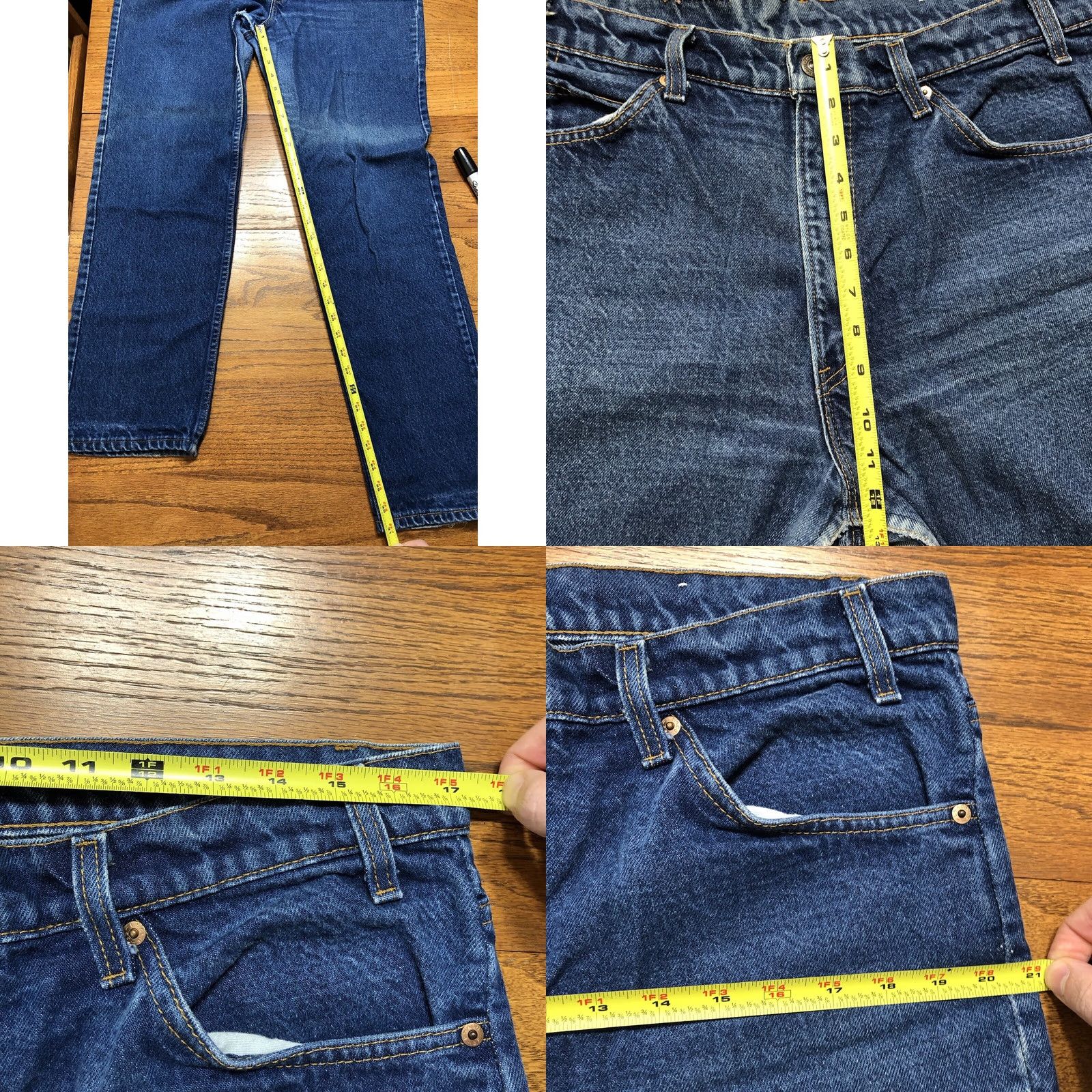 Levi's VINTAGE Levi's 509 Jeans Men 34x31 Blue Denim Distressed Orange Tab 70s 80s USA Grunge Straight Jeans Men Size US 34 / EU 50 - 10 Thumbnail