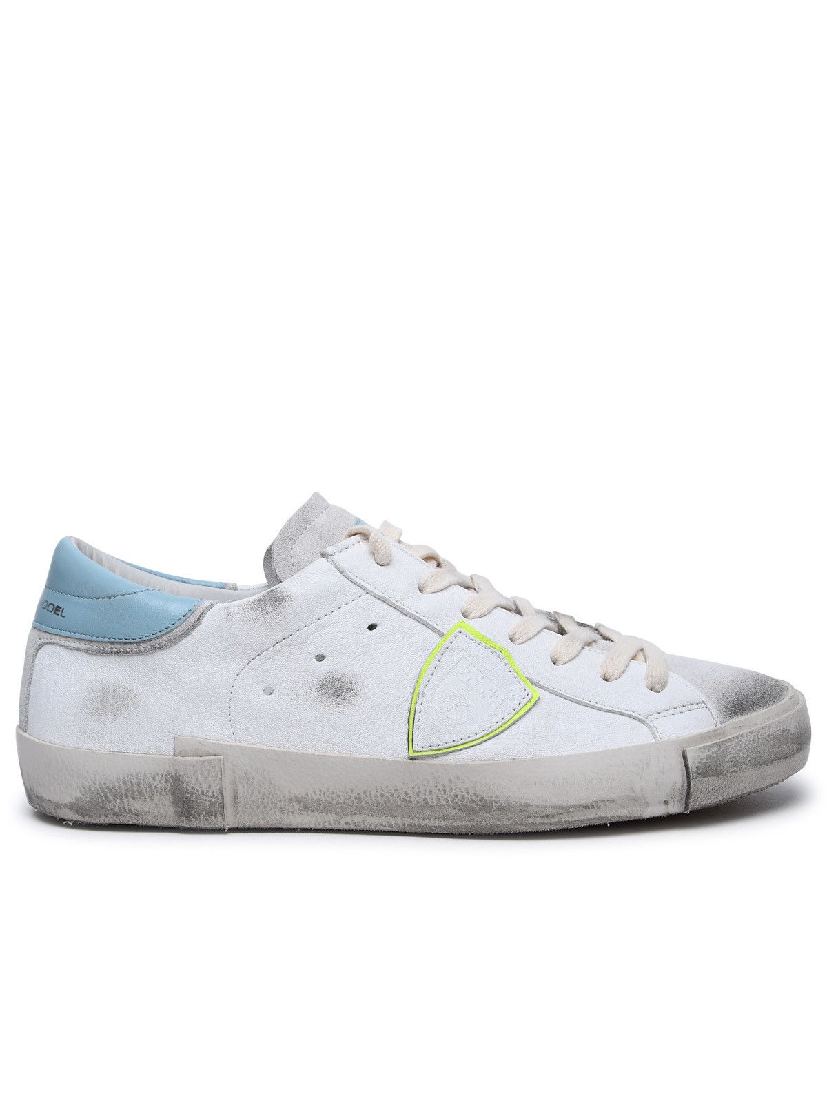 image of Philippe Model 'prsx' White Leather Sneakers, Men's (Size 12)