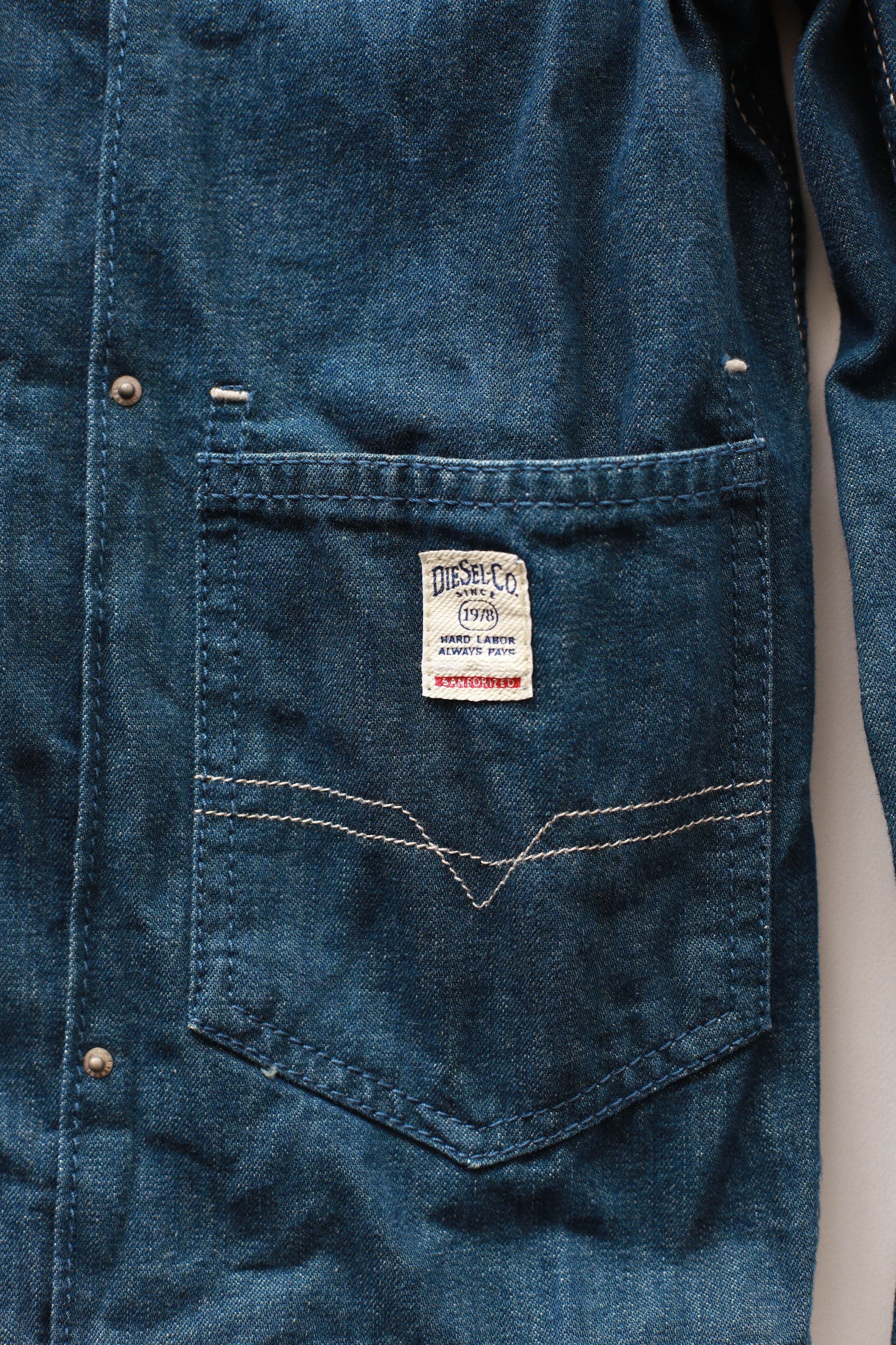 Diesel Men's Long Sleeve Juzicon Denim Jacket In Blue Denim Size US L / EU 52-54 / 3 - 6 Thumbnail