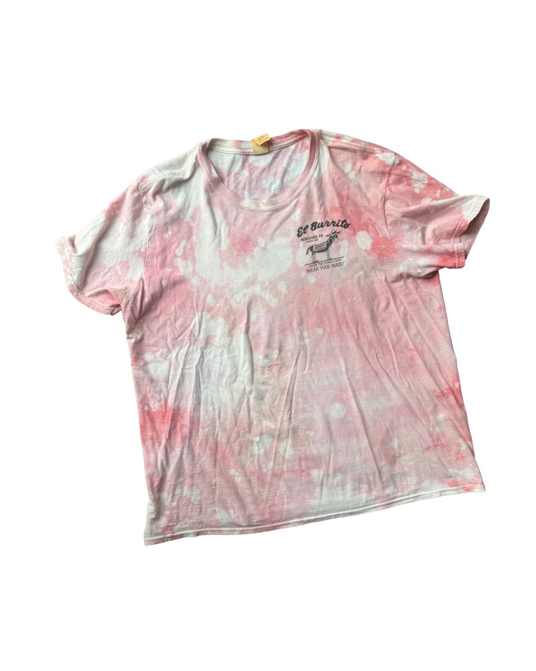 Other El Burrito Gildan Pink and White Tie-Dye Graphic Tee Size US L / EU 52-54 / 3 - 3 Thumbnail