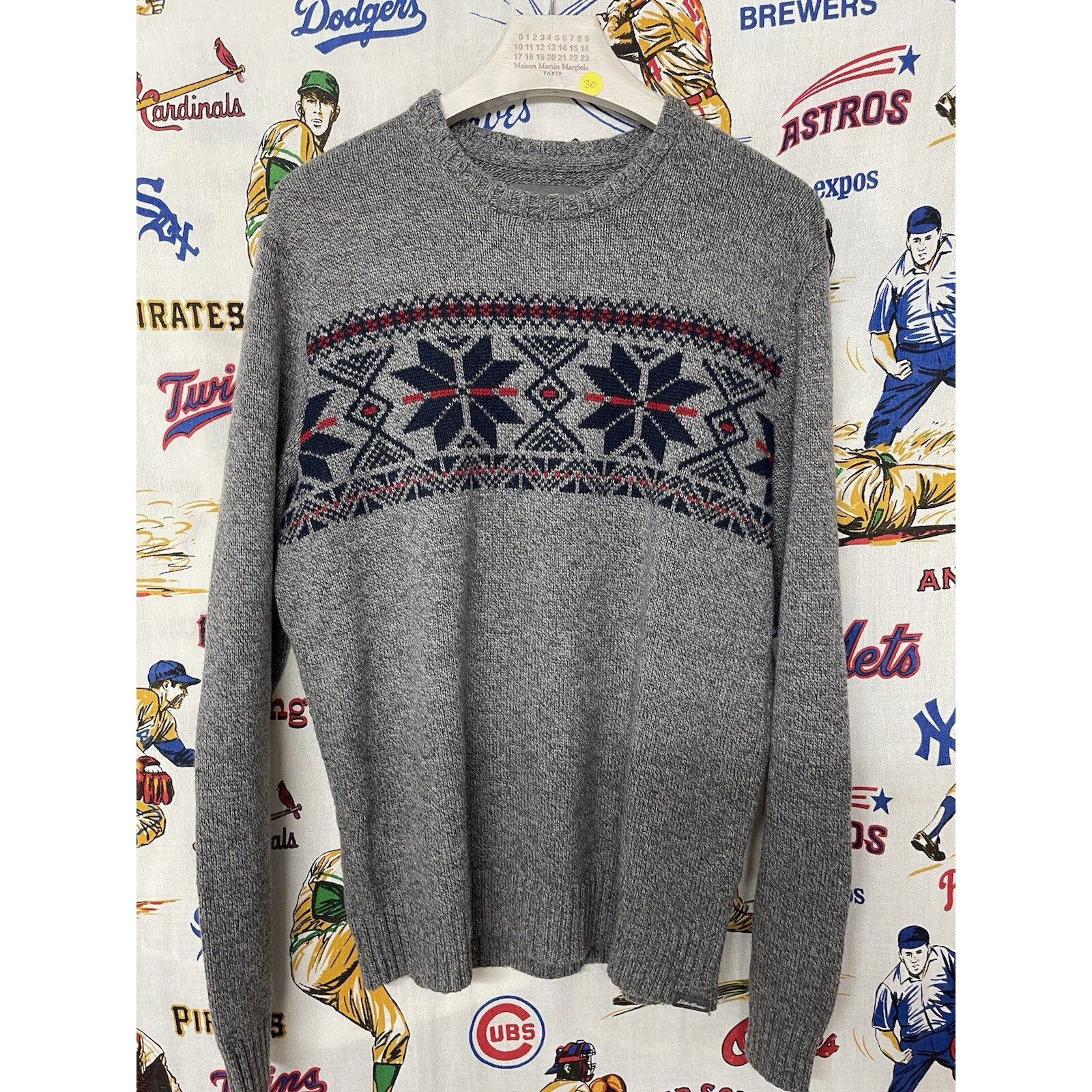 Eddie Bauer VTG Y2K 90S EDDIE BAUER WOOL KNIT NORDIC SNOWFLAKE SWEATER G Size US L / EU 52-54 / 3 - 1 Thumbnail