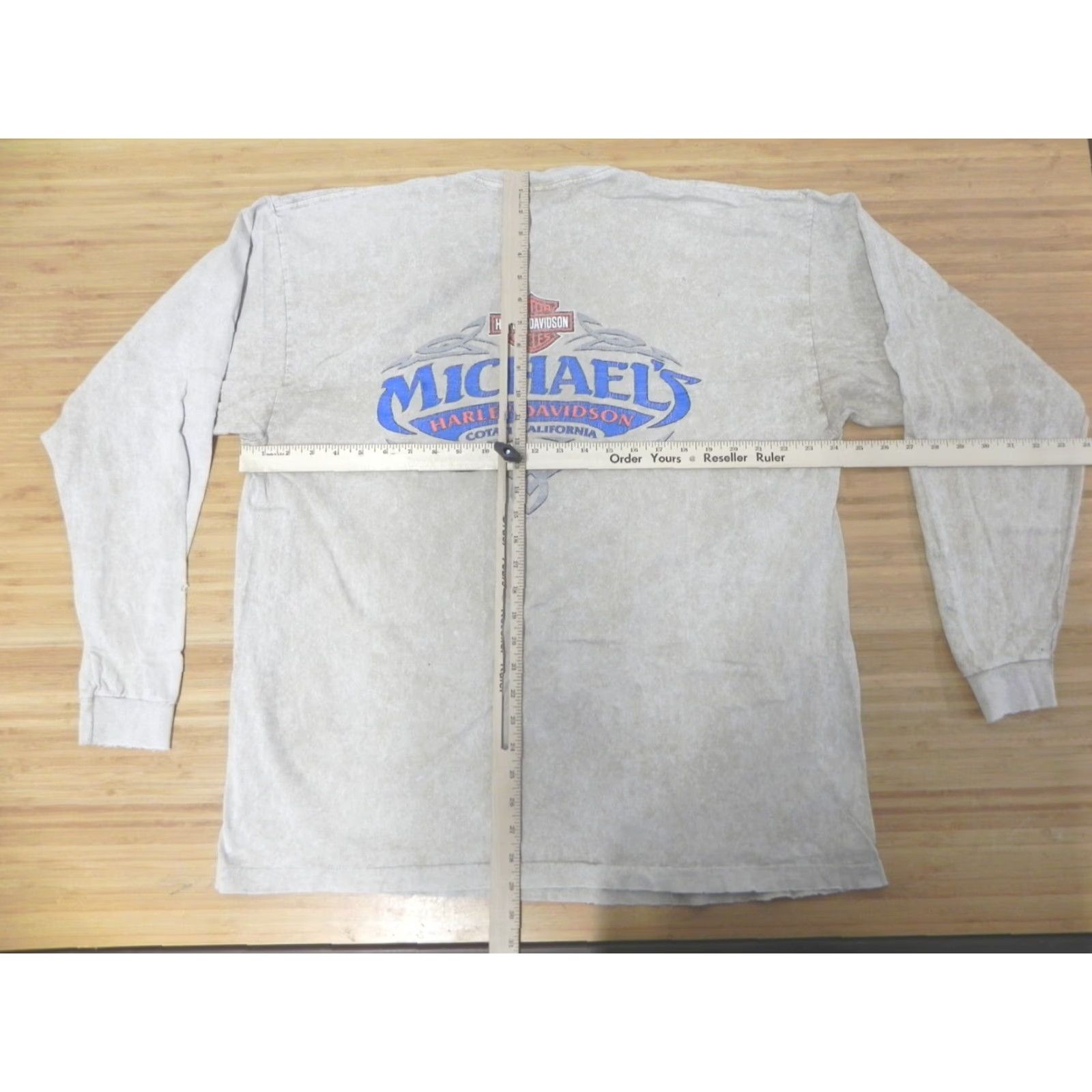 Harley Davidson VINTAGE Harley-Davidson T-shirt Mens Regular 2XL Gray California Motorcycle Michael’s H-D Cotati Distressed Shirt Size US XXL / EU 58 / 5 - 3 Thumbnail