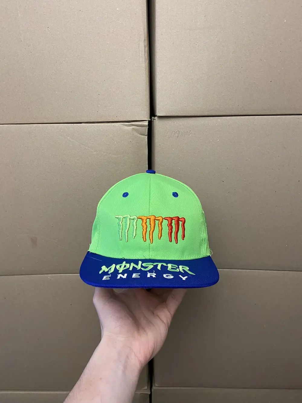 Vintage VINTAGE MONSTER RACING CAP HAT Y2K MOTO JAPANESE SKATE F1 Size ONE SIZE - 6 Thumbnail