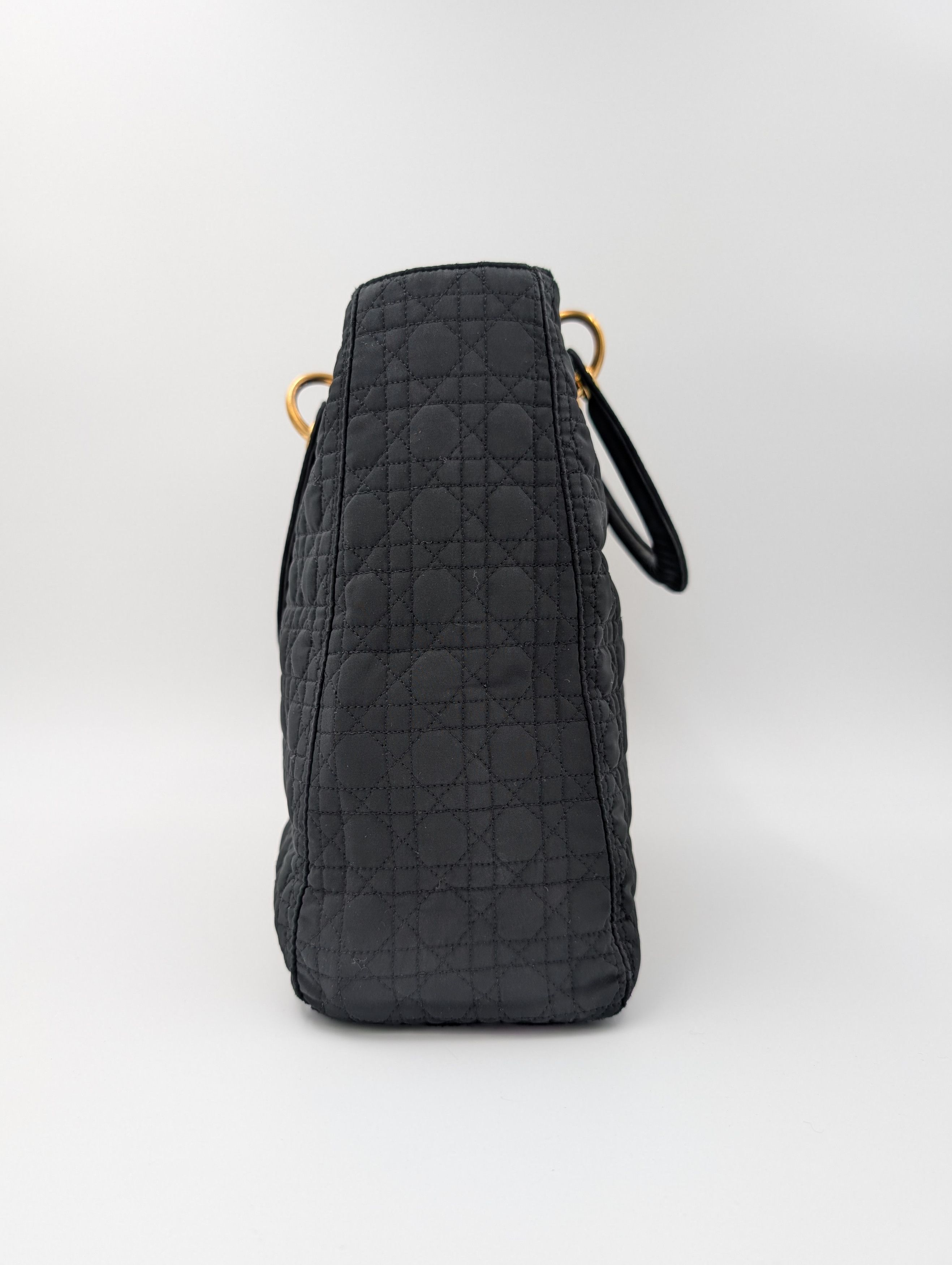 Dior Black Lady Dior Cloth Bag Size ONE SIZE - 4 Thumbnail