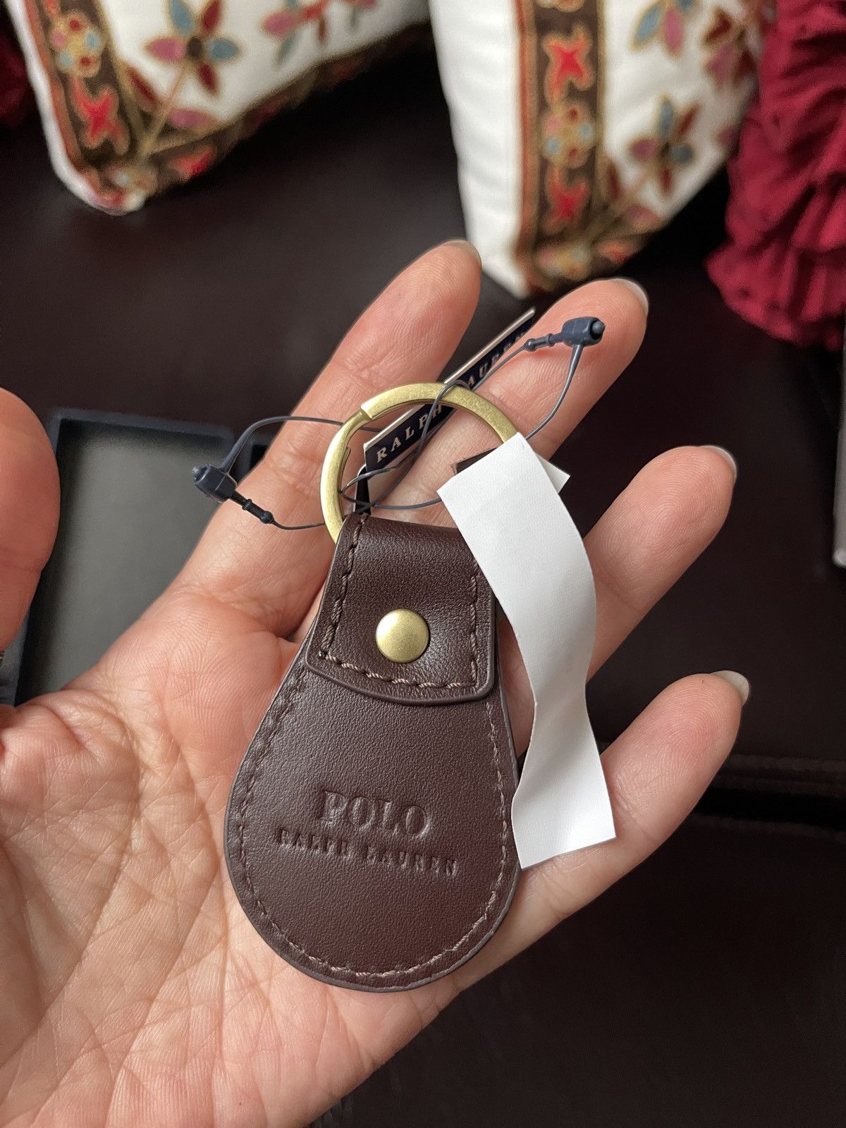 Polo Ralph Lauren Ralph Lauren Polo Keychain Key Ring Fob Brown Embossed Box Size ONE SIZE - 2 Thumbnail