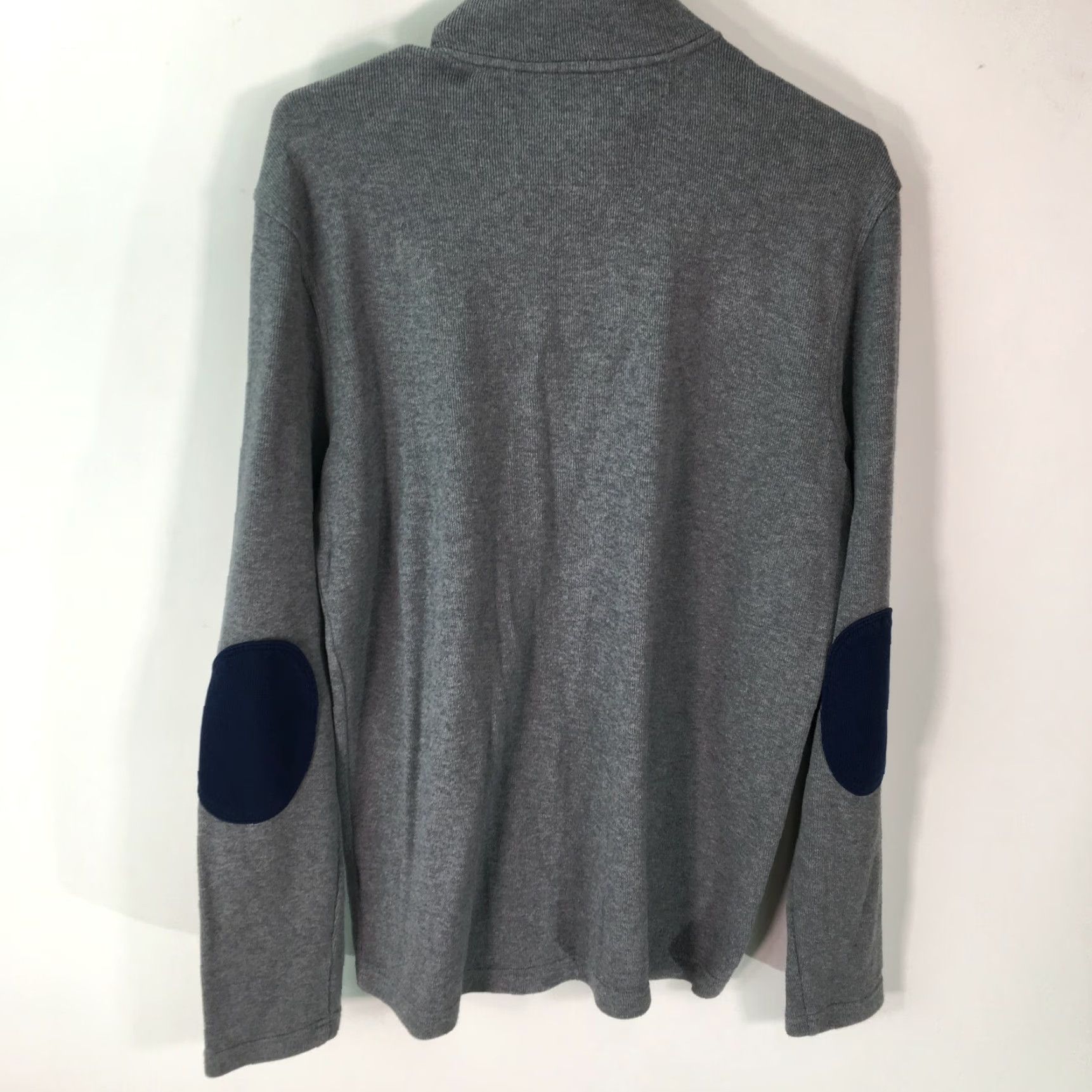 Banana Republic Banana Republic Mens Mock Neck Elbow Patches Gray Pullover Sweater Large Size US L / EU 52-54 / 3 - 2 Thumbnail