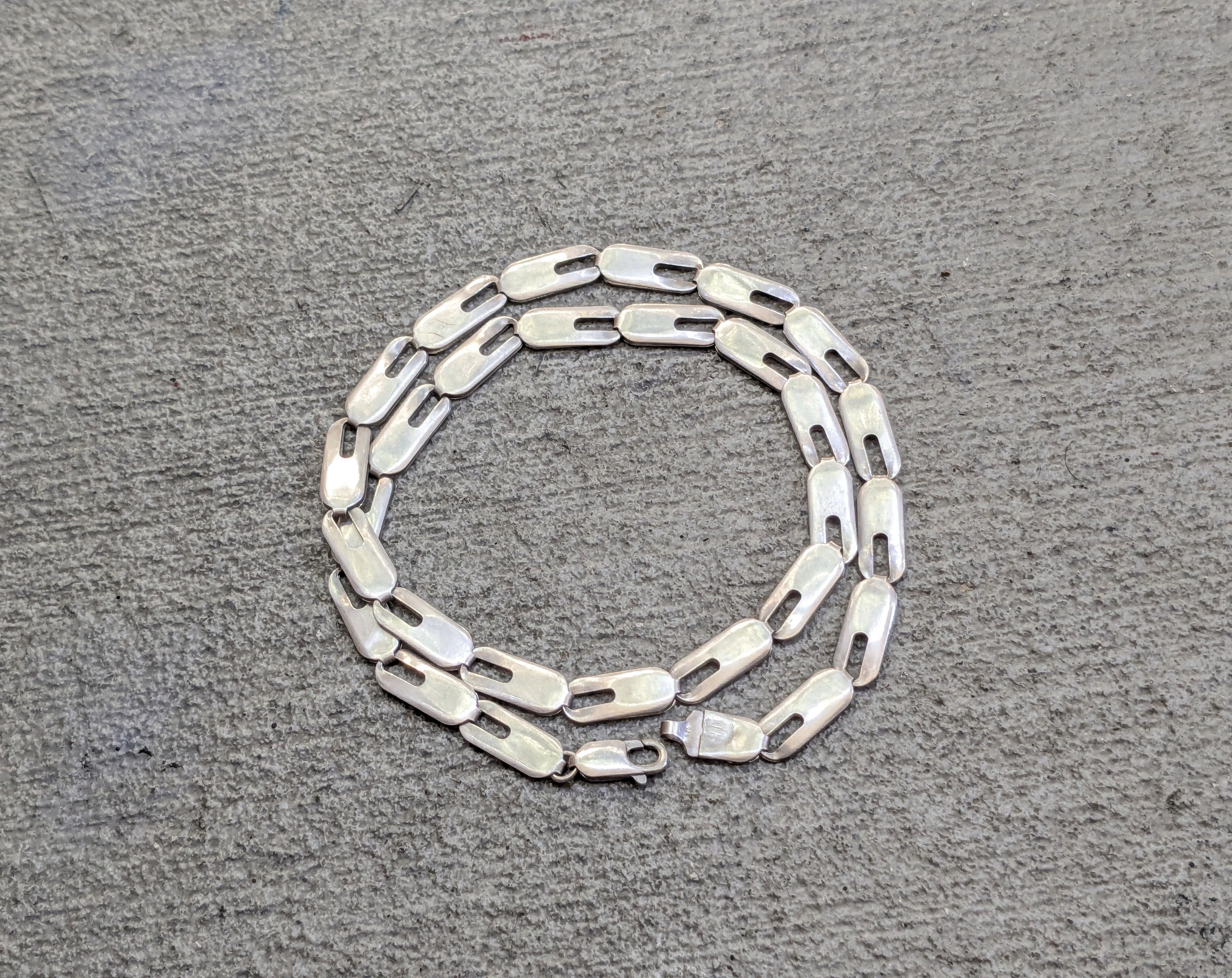 Vintage Vintage Sterling Silver Necklace 18" Modern Abstract Size ONE SIZE - 1 Thumbnail