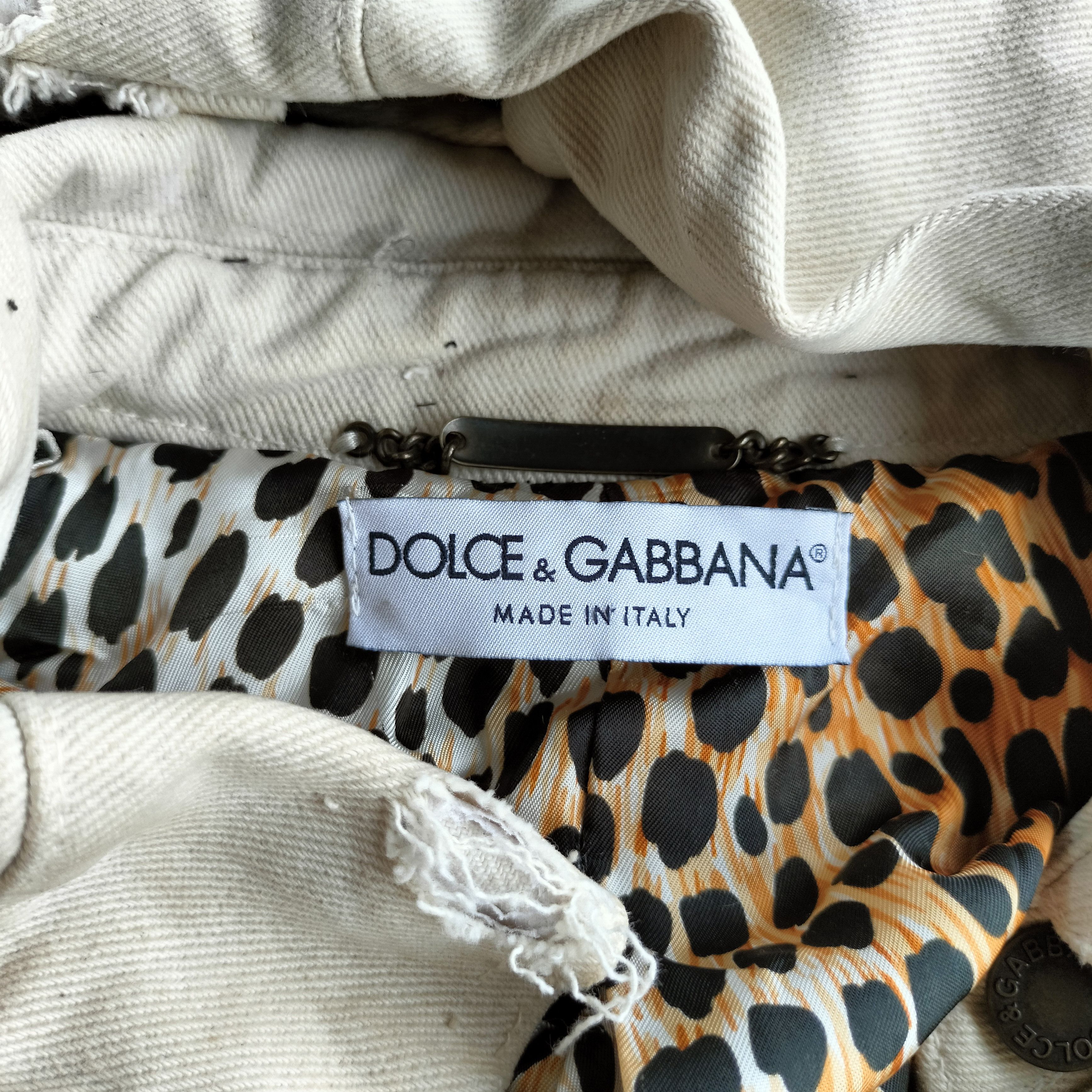 Dolce & Gabbana Dolce & Gabbana destroy leopard inner denim jacket Size XS / US 0-2 / IT 36-38 - 17 Thumbnail