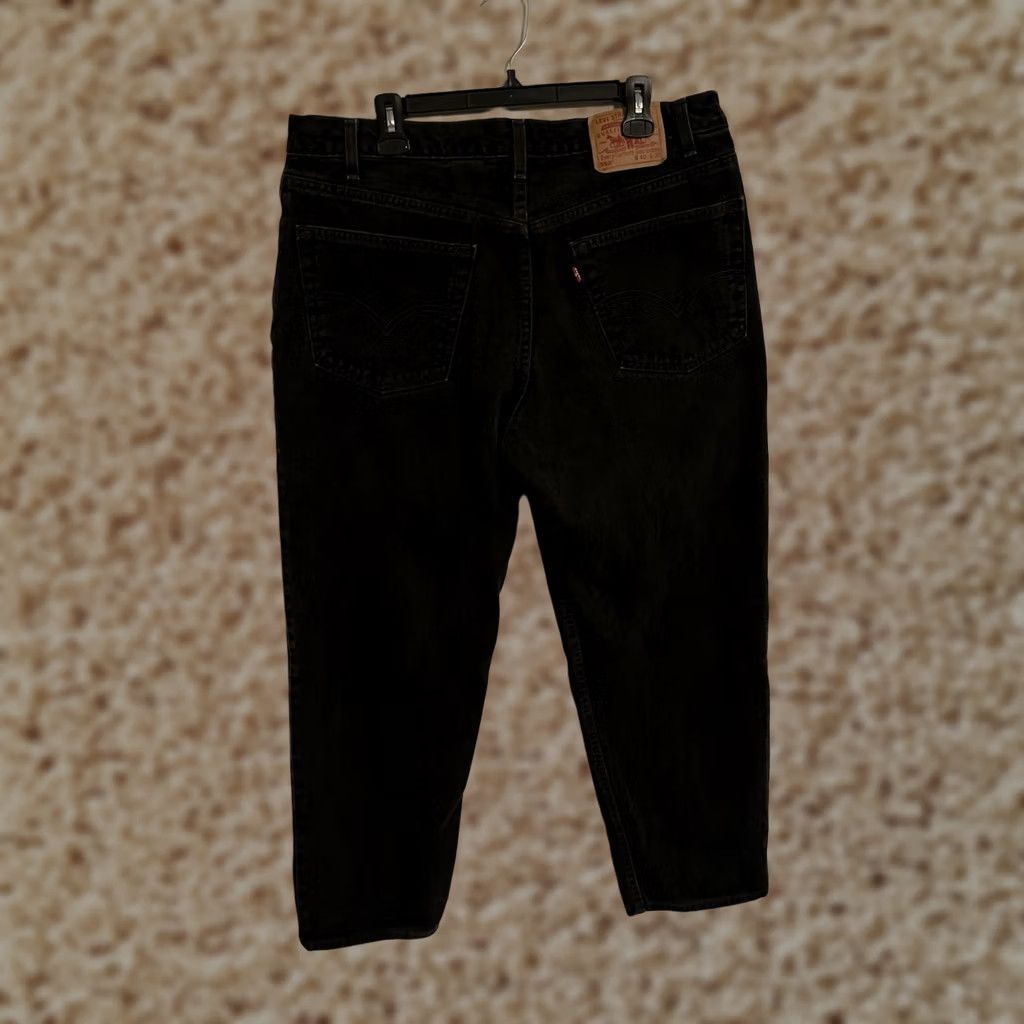 Levi's VINTAGE Levi's 550 Jeans Relaxed Fit Denim Black 38x30 Men’s 5-Pocket USA - Levi's 500 Series Size US 38 / EU 54 - 1 Thumbnail