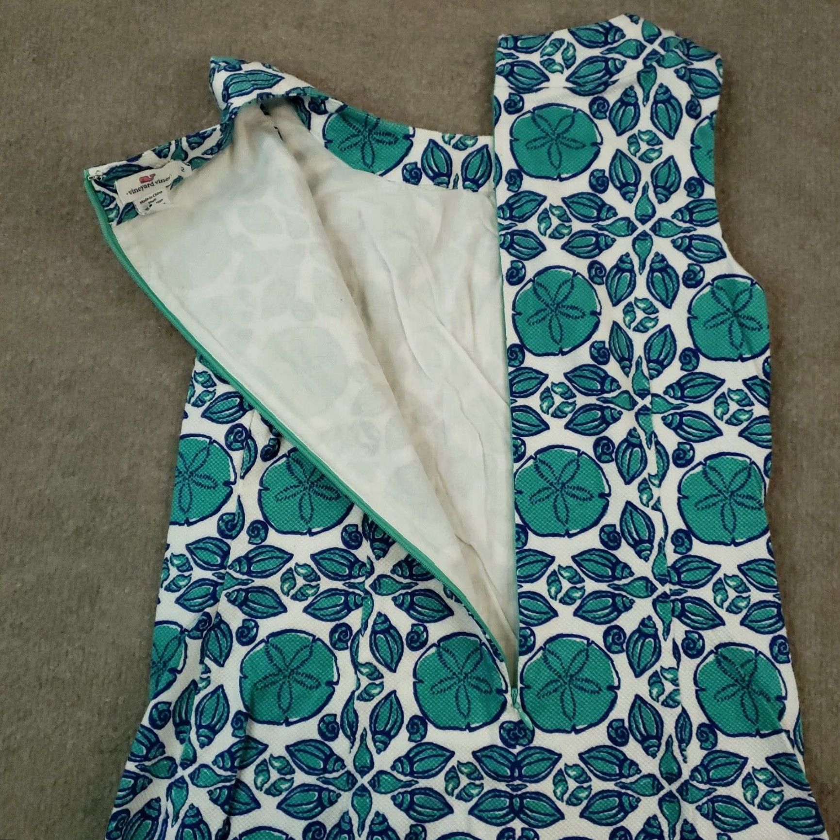 Vineyard Vines VINEYARD VINES Shift Dress Womens Size 2 Green Stretch Casual Knee Length Size XS / US 0-2 / IT 36-38 - 7 Thumbnail