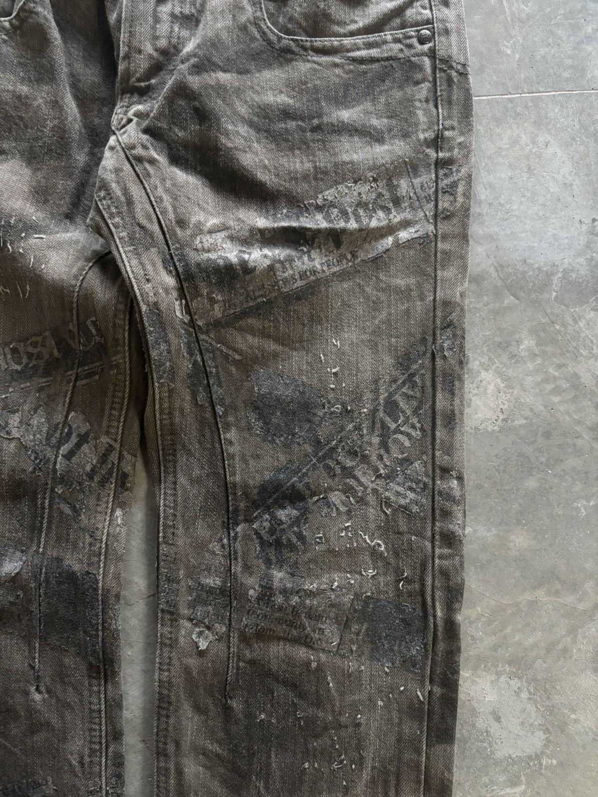 JACKROSE JACK ROSE LUV MAISON flare poem newspaper punk gothic grunge Size US 30 / EU 46 - 11 Thumbnail