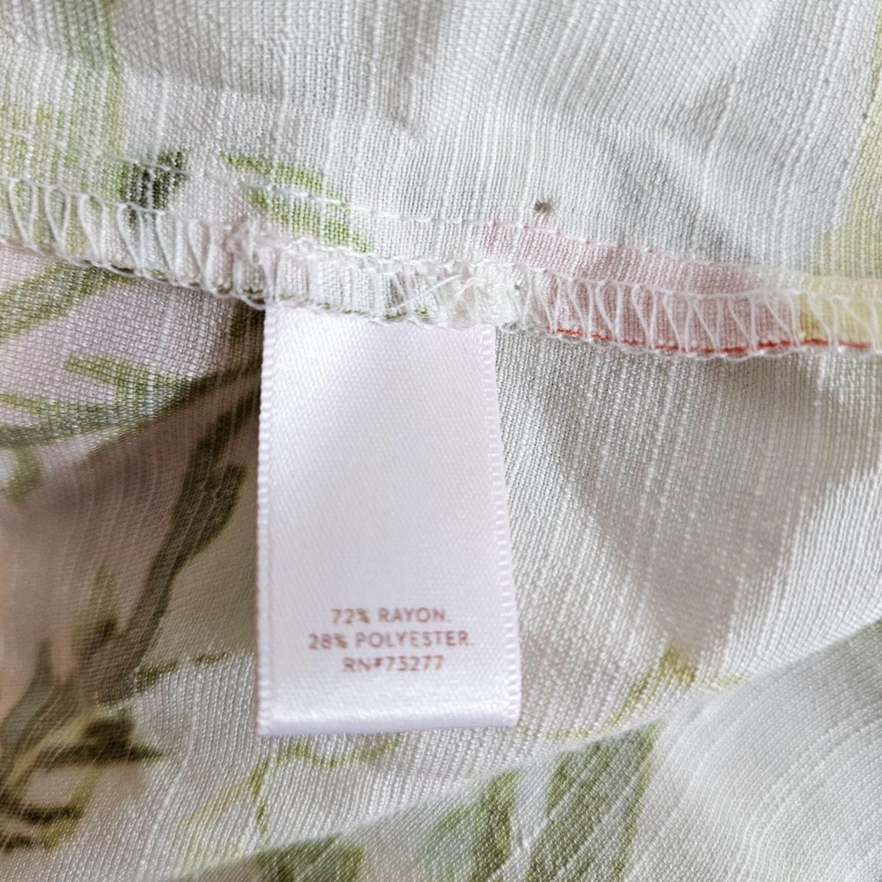 Vintage LC Lauren Conrad Womens Button-Up Top Sz Medium Green Pink Short Sleeve Shirt Ladies M Green Pink Short Sleeve Button-Up Shirt Size M / US 6-8 / IT 42-44 - 4 Thumbnail