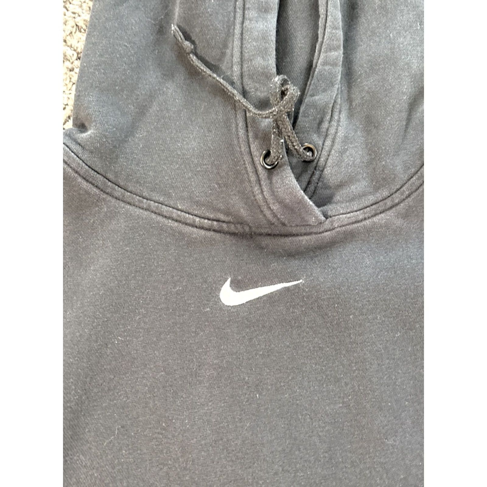 Nike Nike Hoodie Women Medium Center Swoosh Black Embroidered Swoosh DJ7668-010 Size M / US 6-8 / IT 42-44 - 4 Thumbnail