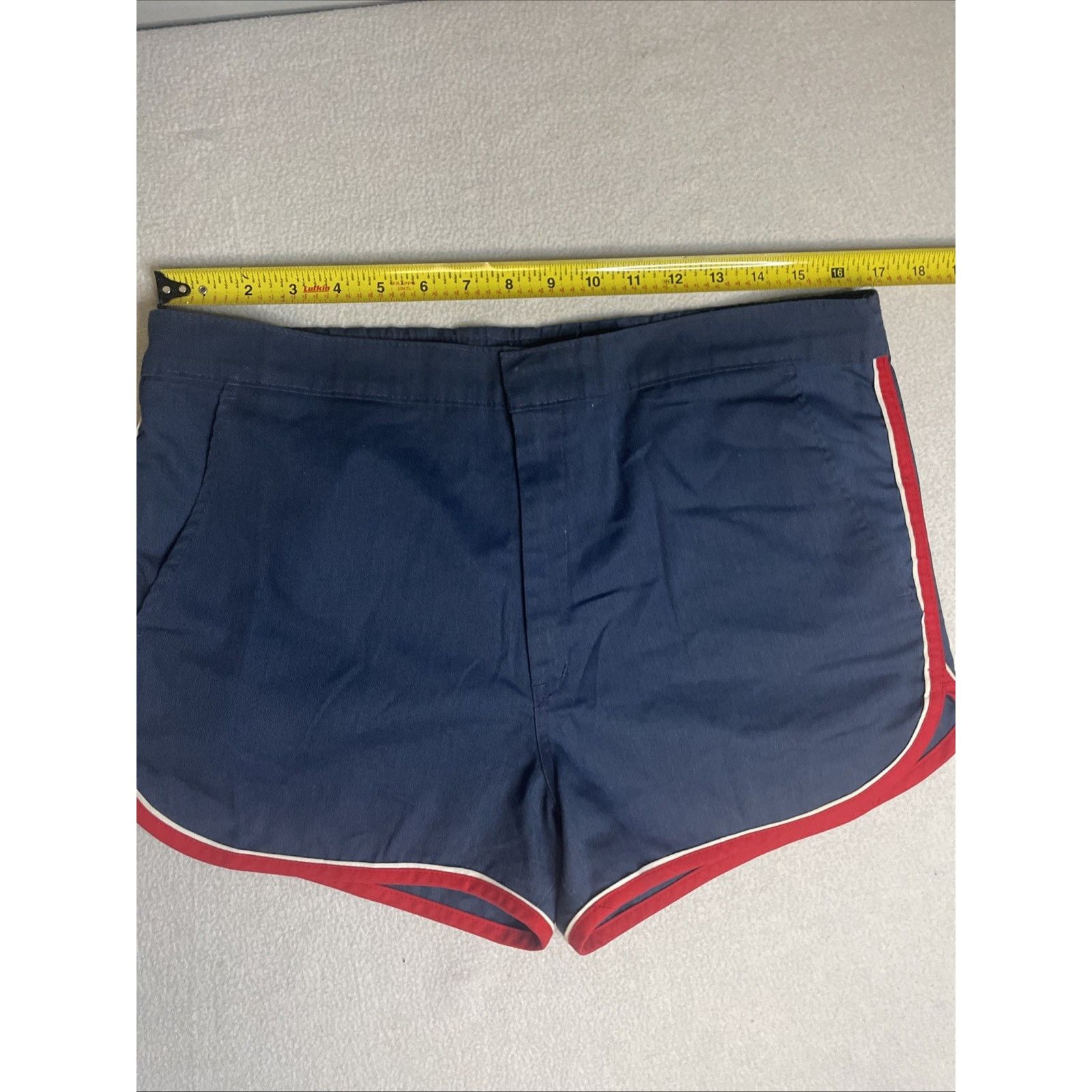 Sears Vintage 70s Sears Activewear Running Shorts Navy Mens 34 Size US 34 / EU 50 - 4 Thumbnail