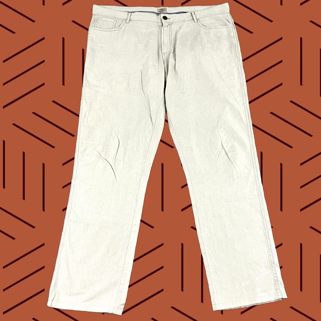 Faherty FAHERTY Pants Mens 40 x 32 Straight Gray Chino Golf Travel Linen Blend 5-Pocket Size US 40 / EU 56 - 1 Thumbnail
