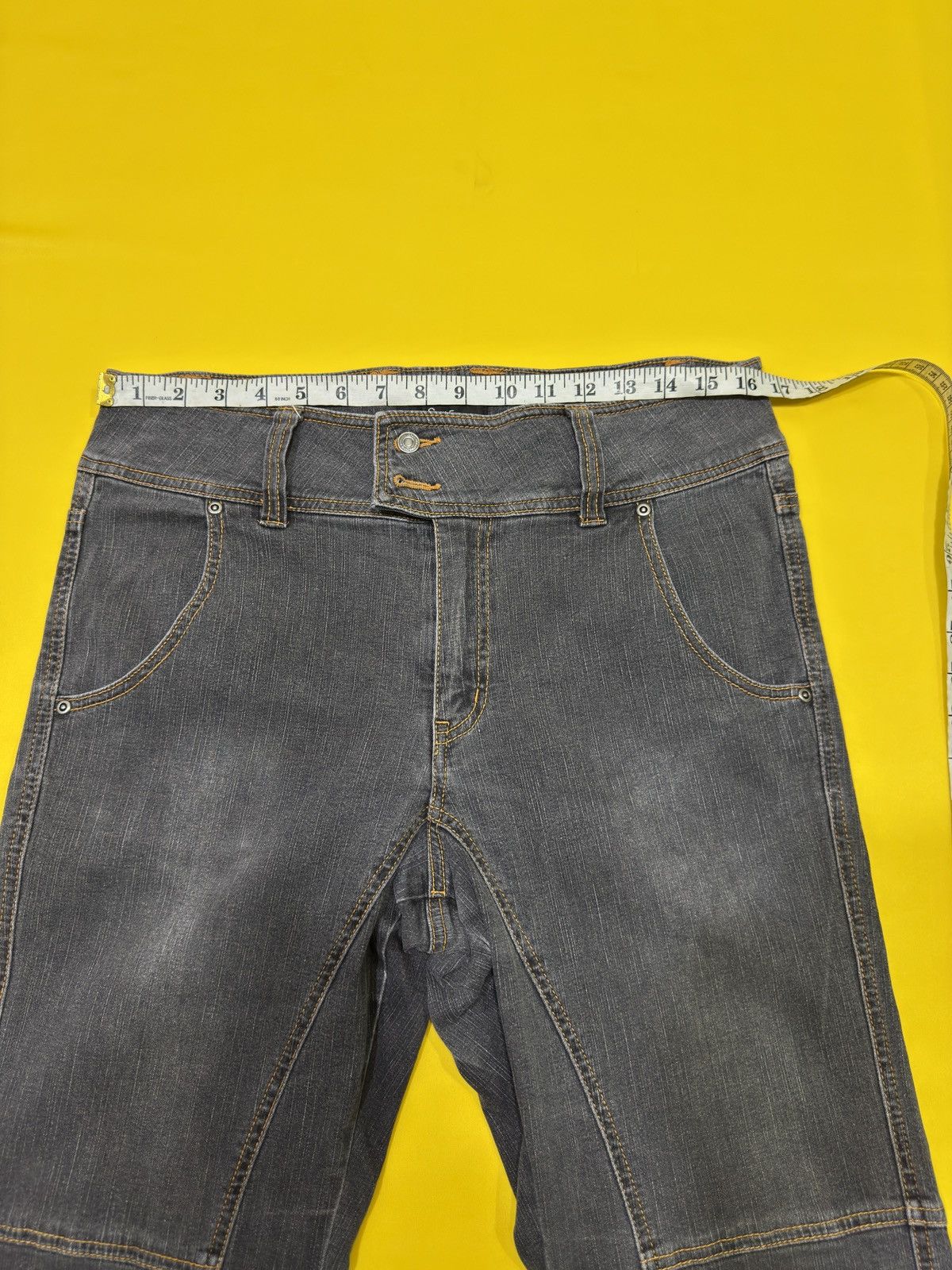 Japanese Brand Smile land X tornado mart style spiral flare jeans Size US 33 - 17 Thumbnail