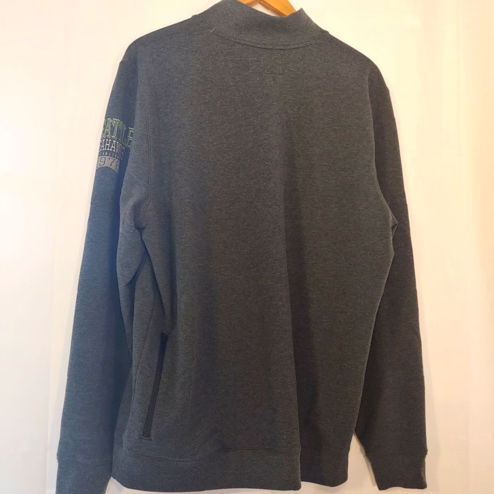 NFL Seattle Seahawks Men XXL Pullover 1/4 Zip Long Sleeve Gray 47 Forward NFL Shirt Size US XXL / EU 58 / 5 - 3 Thumbnail