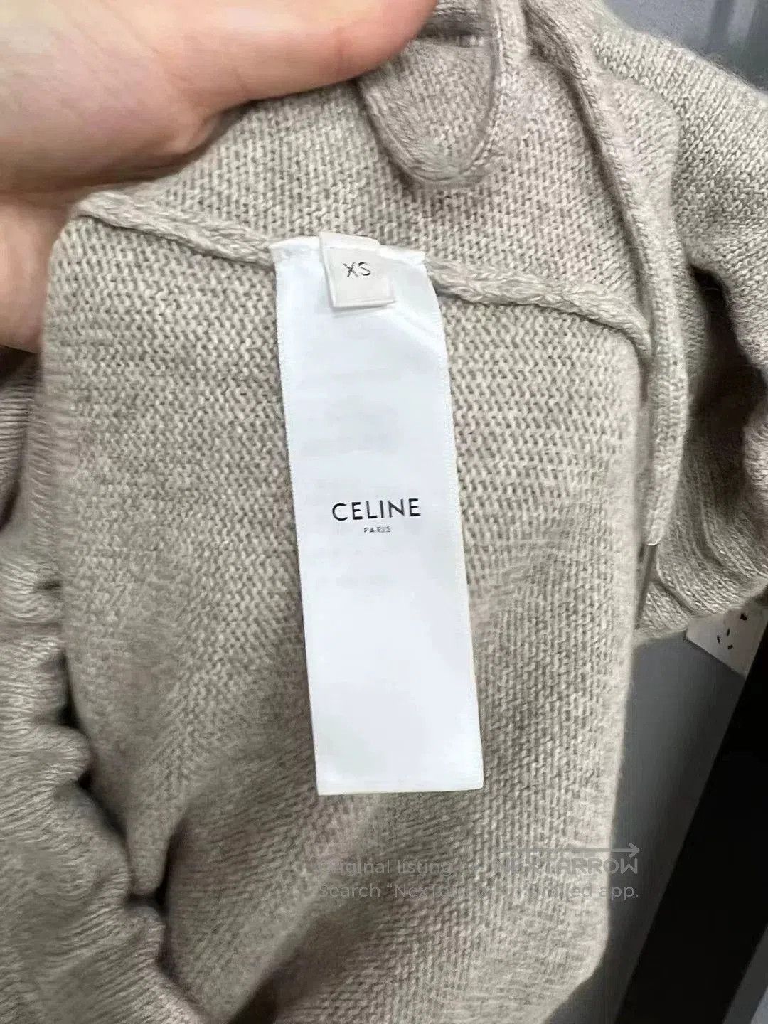 Celine Celine Oatmeal Triomphe Logo Sweater. Size XS / US 0-2 / IT 36-38 - 4 Thumbnail