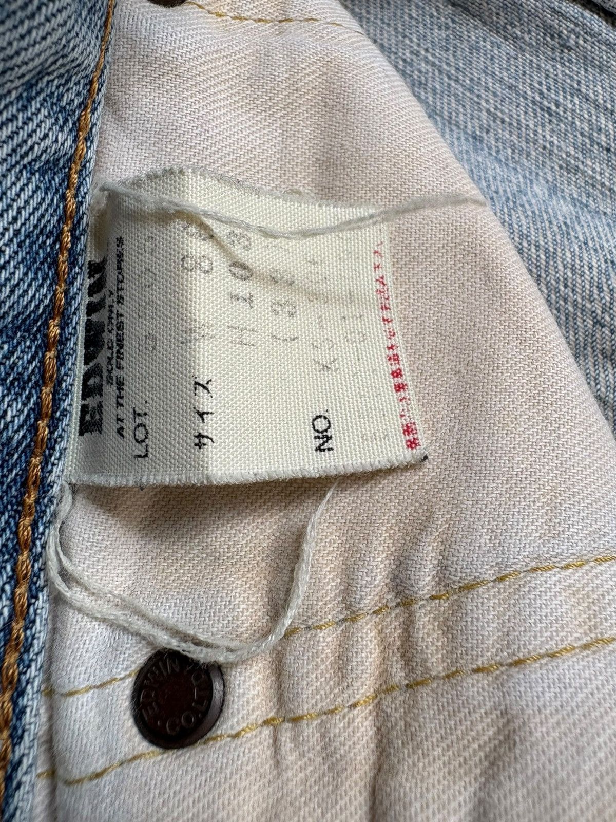 Edwin × Japanese Brand Vintage Edwin 505 X Selvedge Faded Wash Rip Baggy Jeans Size US 32 / EU 48 - 11 Thumbnail