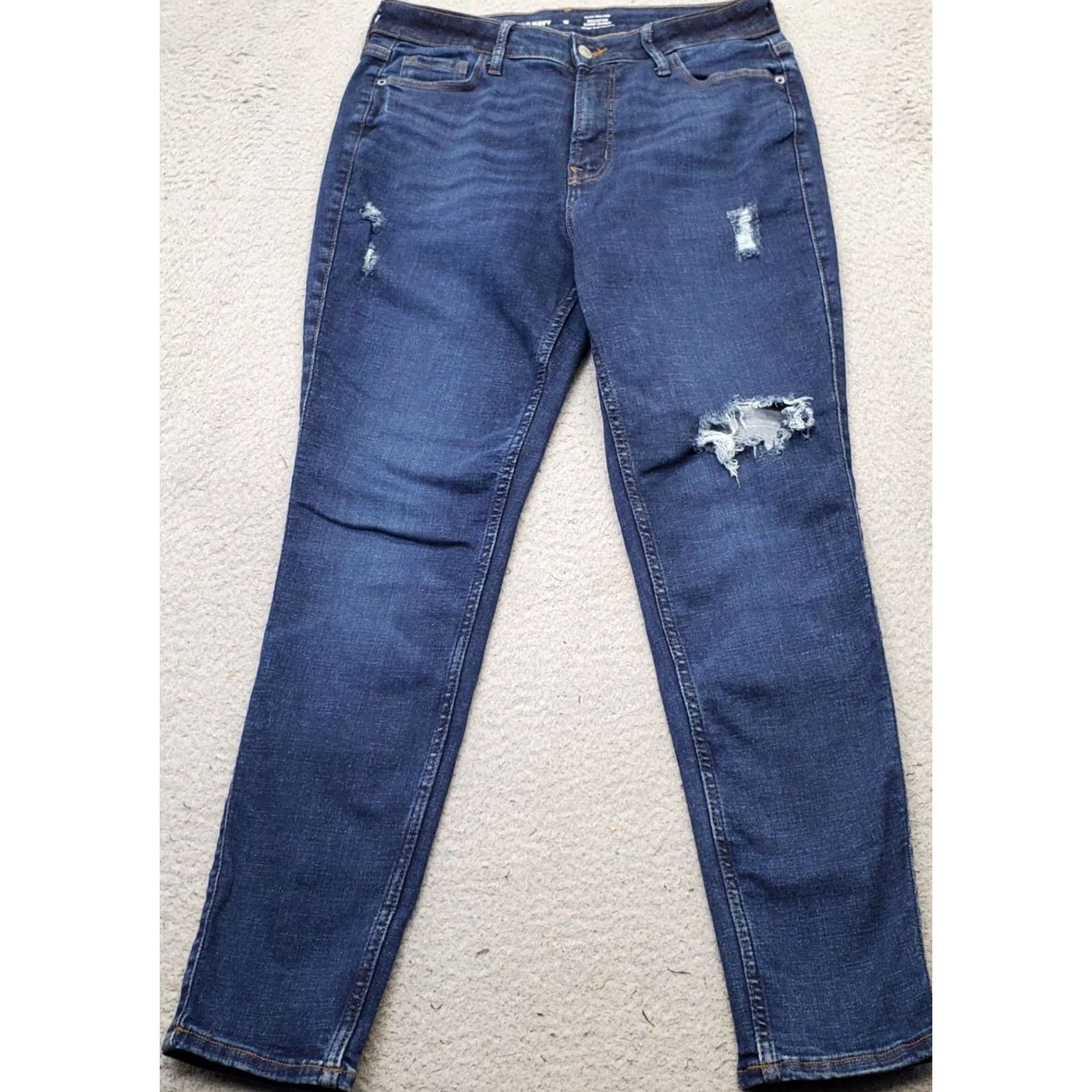 Old Navy Old Navy Jeans Womens 10P Blue Denim Extra High-Rise Rockstar Super-Skinny Leg Jeans Size 32" / US 10 / IT 46 - 2 Thumbnail