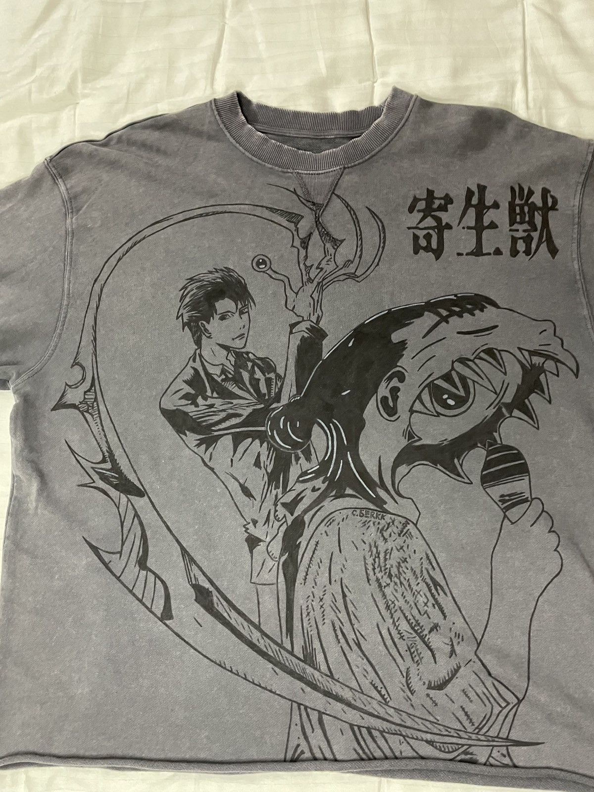 Anime Handmade Custom Anime Parasyte Sweatshirt Japanese Style Y2K Size US L / EU 52-54 / 3 - 5 Thumbnail