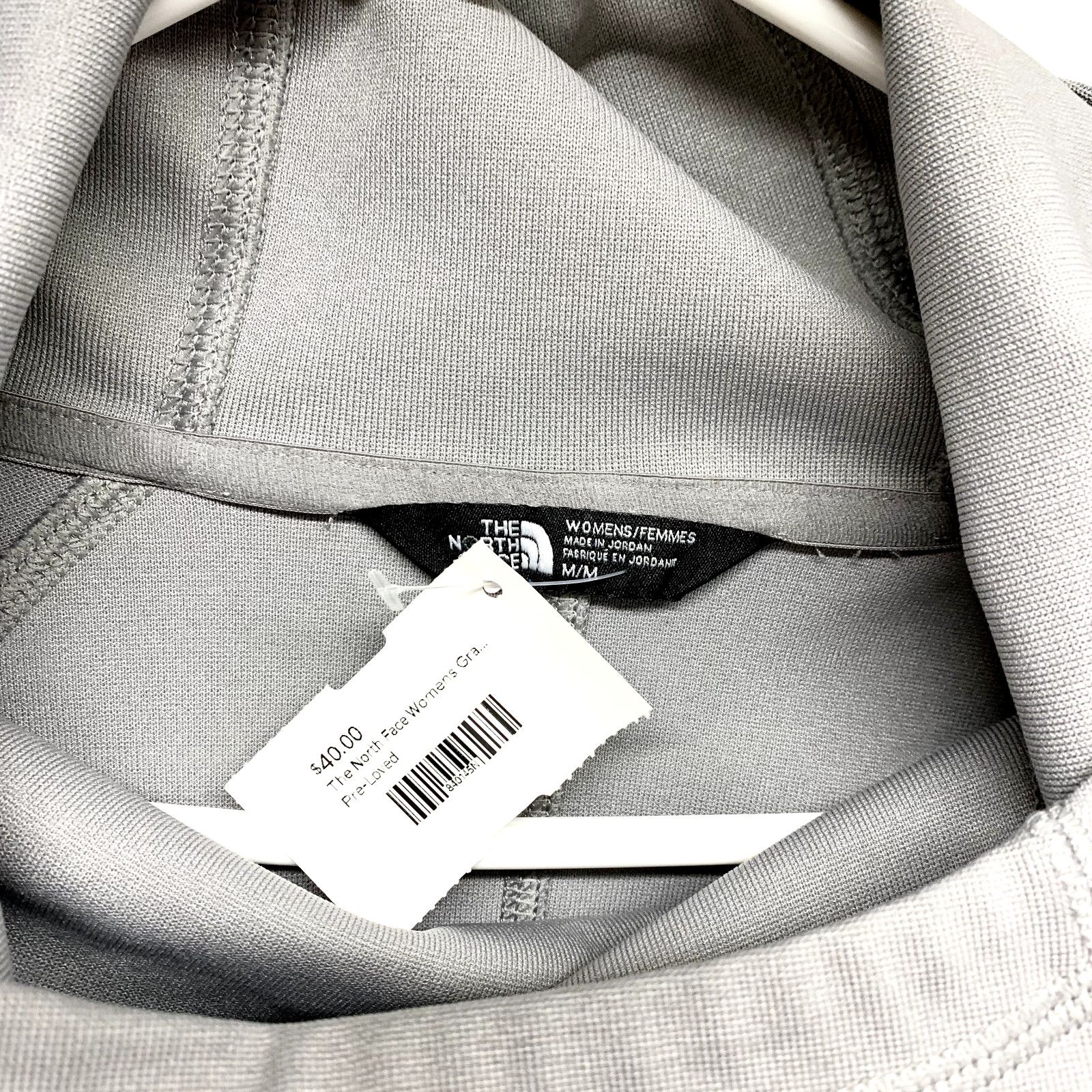 The North Face The North Face Hoodie Gray Mock Neck Athletic Lightweight Size S / US 4 / IT 40 - 2 Thumbnail