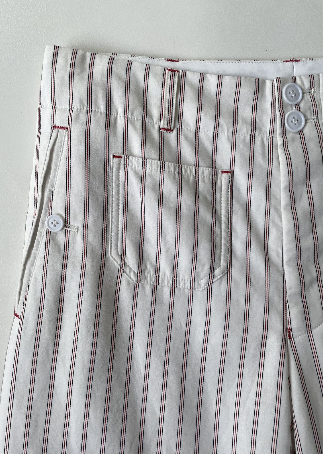 Comme des Garcons S/S 08 Cropped Striped Leg Utility Trousers Size US 32 / EU 48 - 3 Thumbnail