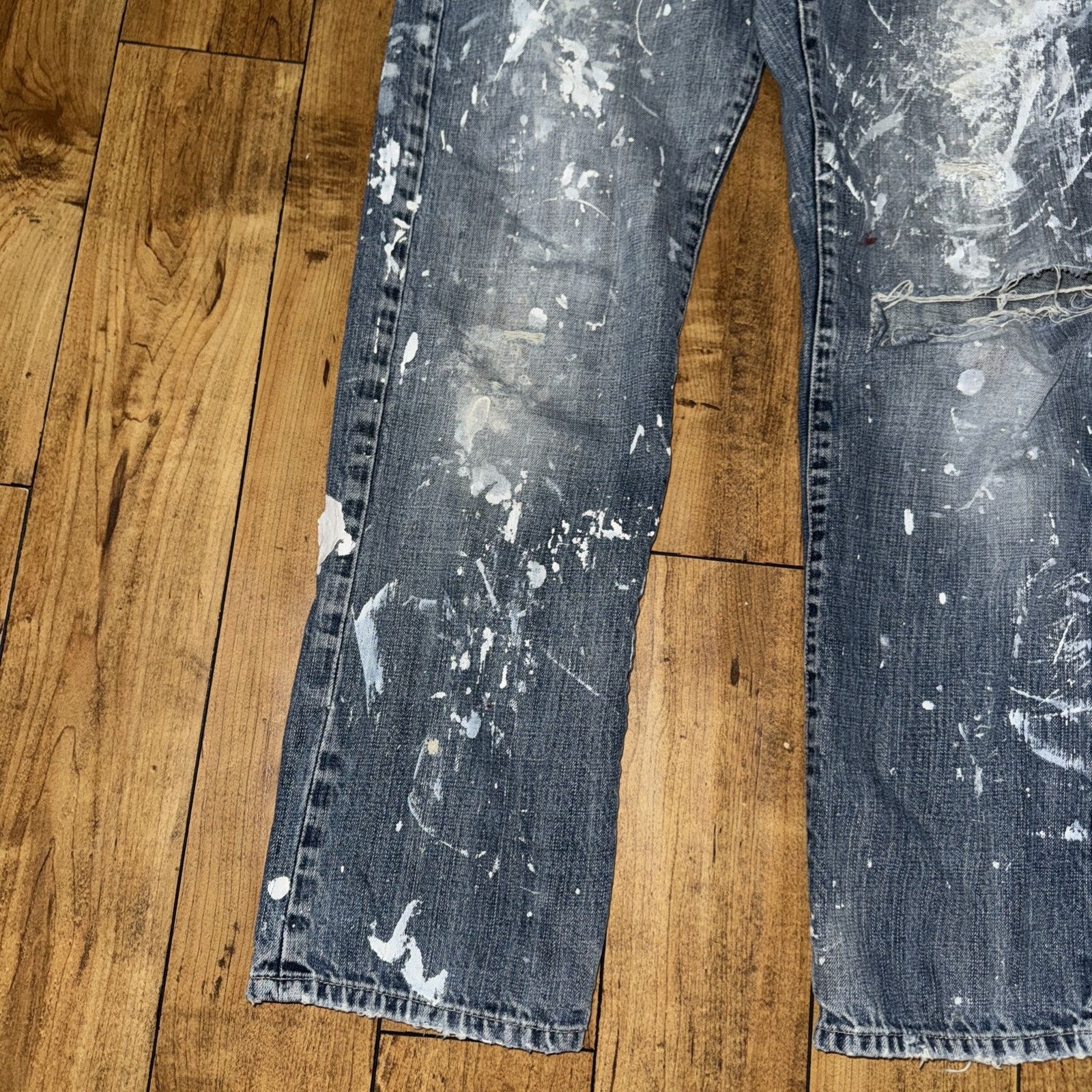 Vintage × X2 X2 Quality Denim M11 Low Rise Straight Leg Blue Workwear Size US 33 - 2 Thumbnail
