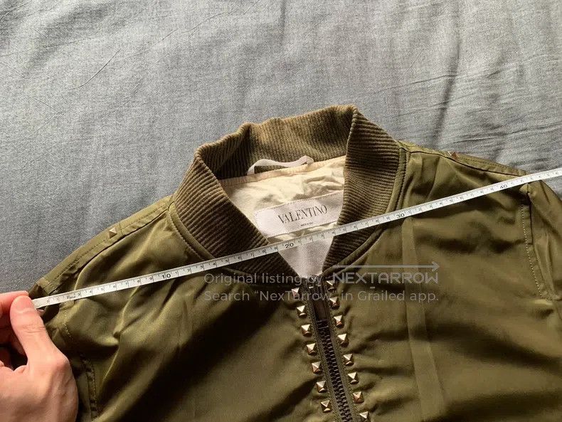 Valentino Valentino Willow Nail Air Force Bomber Jacket Size US M / EU 48-50 / 2 - 8 Thumbnail