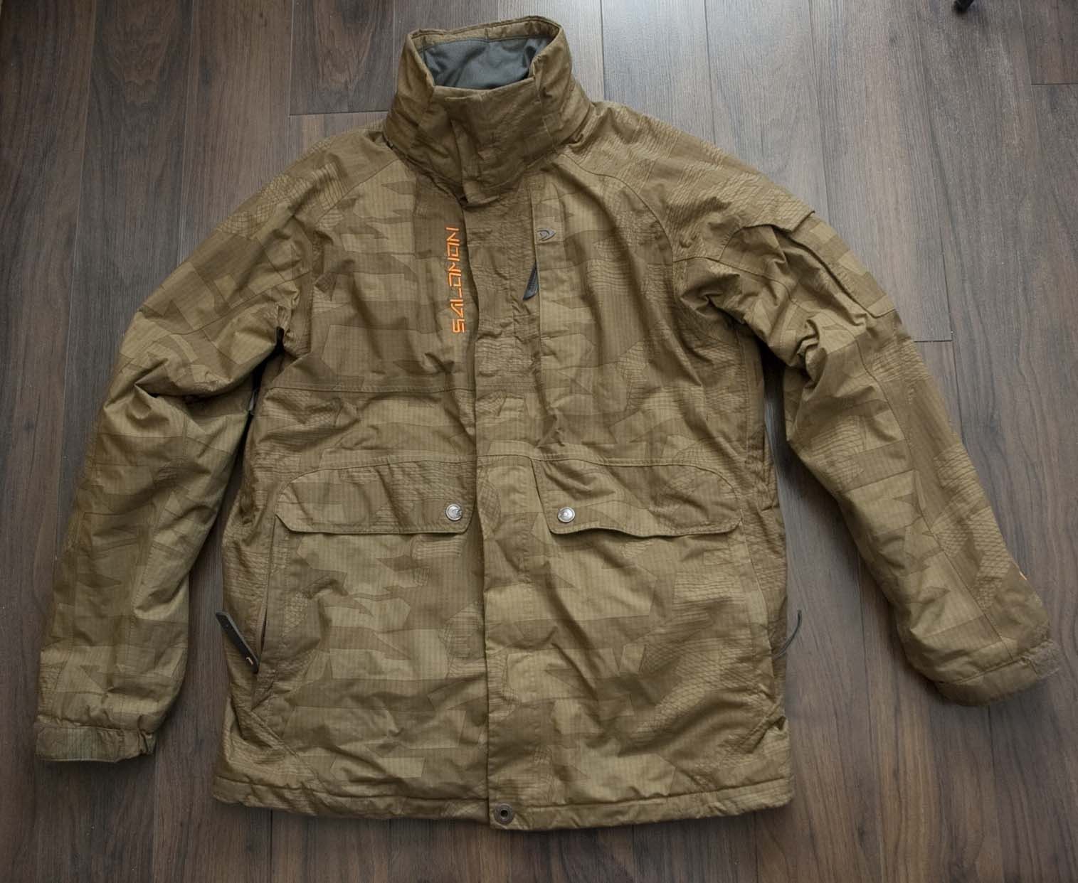 Salomon Jacket Winter Size S Brown/ Green Vented