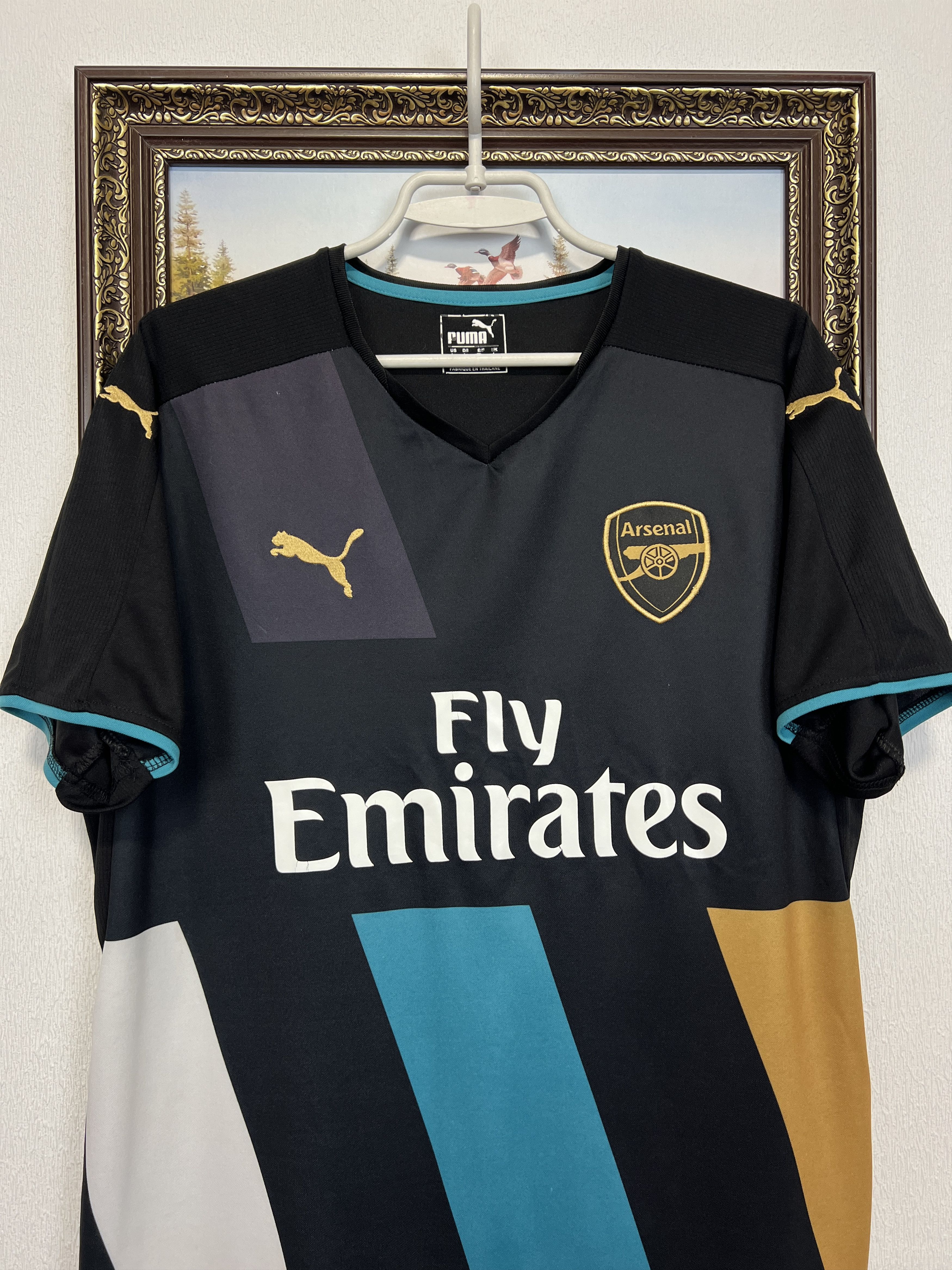 Puma Arsenal Third football shirt 2015 Soccer Jersey Trikot Rare Size US L / EU 52-54 / 3 - 2 Thumbnail