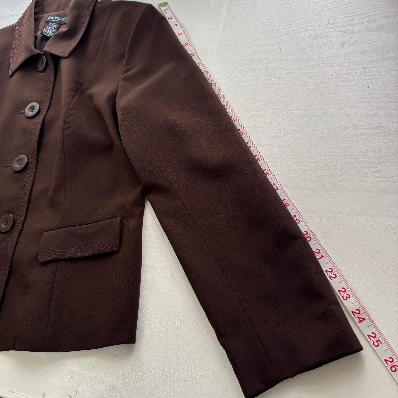 Other Bay Studio Brown Career Jacket Size 14 Size XL / US 12-14 / IT 48-50 - 6 Thumbnail
