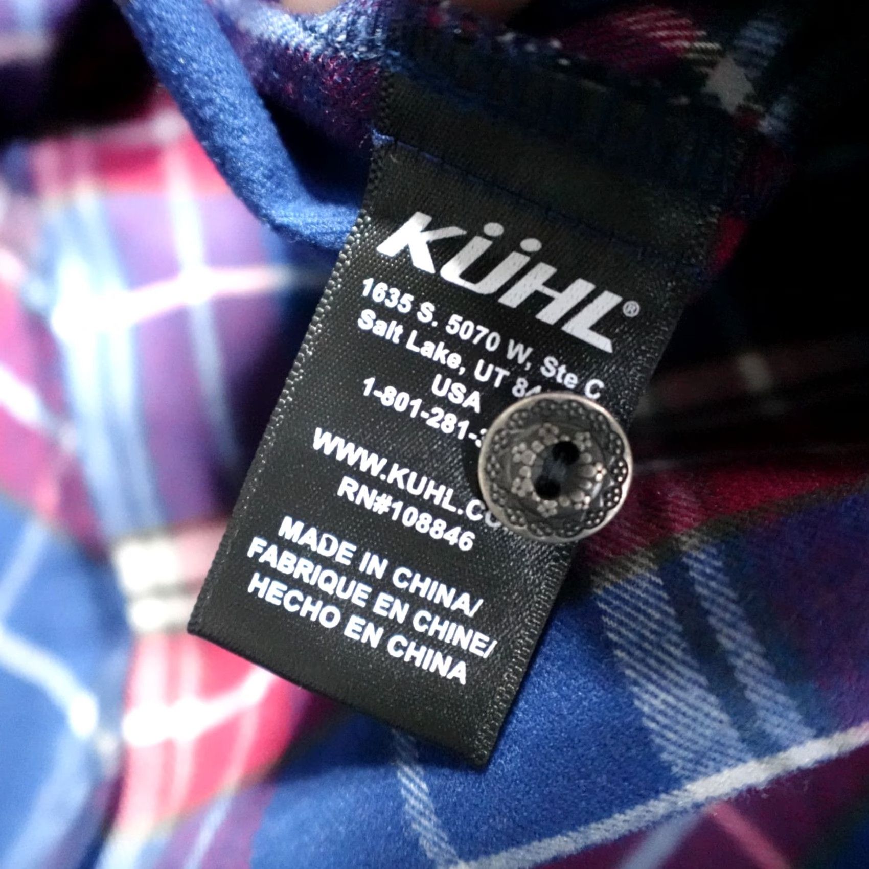 Vintage Kuhl Womens Shirt Small Blue Plaid Button Front Pockets Alina Size S / US 4 / IT 40 - 5 Thumbnail