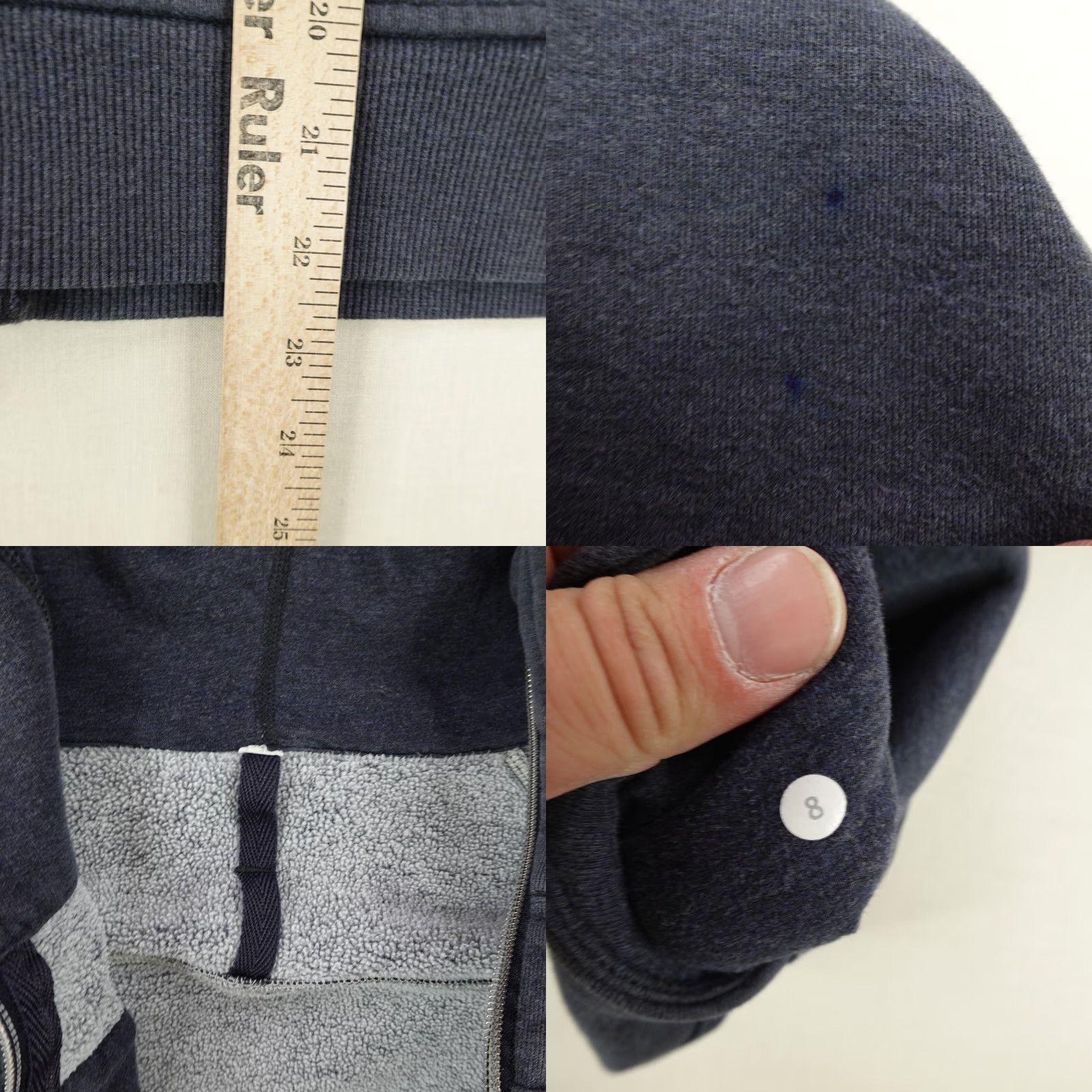 Lululemon VINTAGE Lululemon Hoodie Womens 8 Blue Scuba Full Zip Sweatshirt Activewear Casual Outdoor Size M / US 6-8 / IT 42-44 - 8 Thumbnail