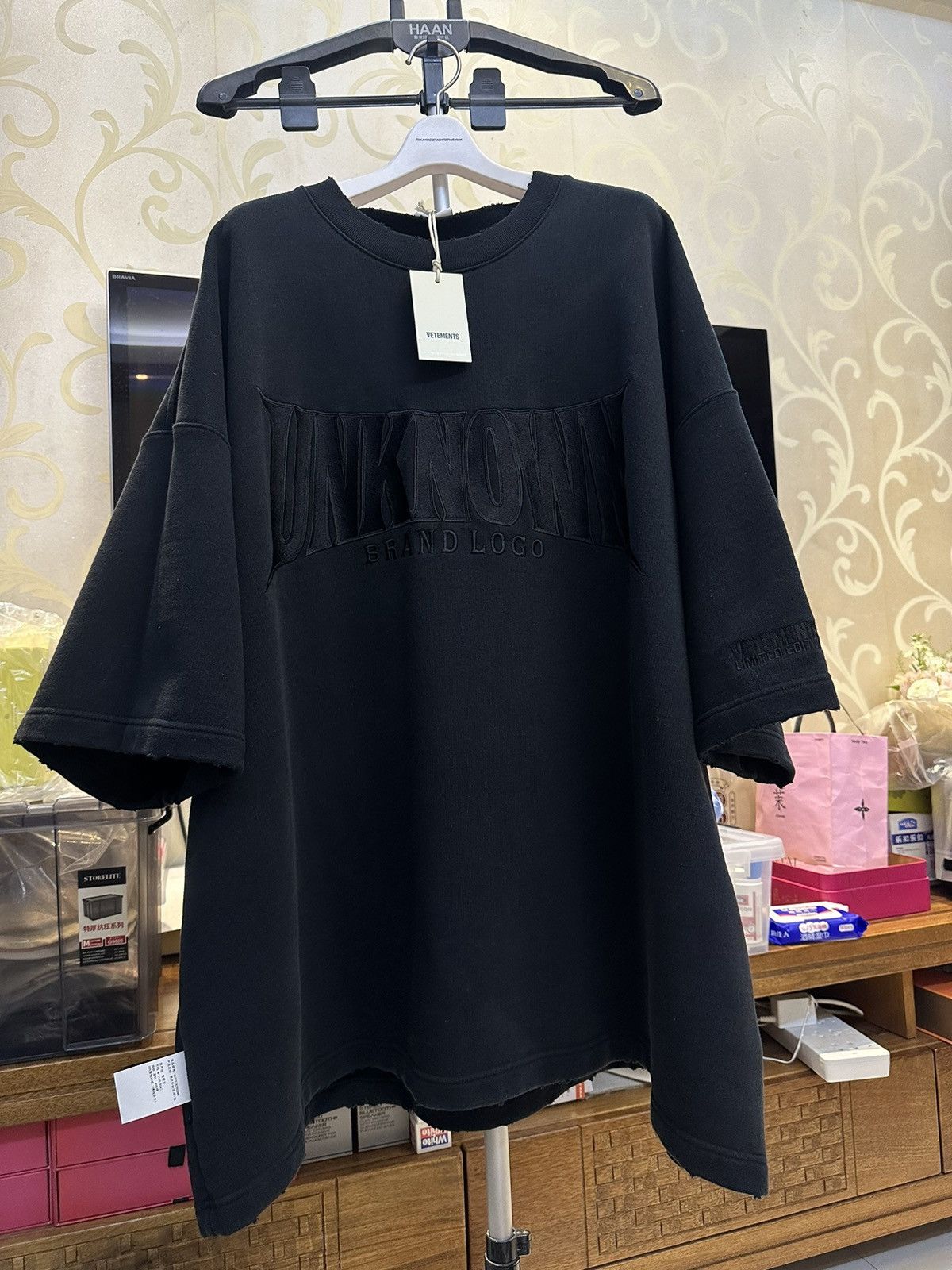 image of Vetements Ss23 Shirt in Black, Men's (Size Medium)