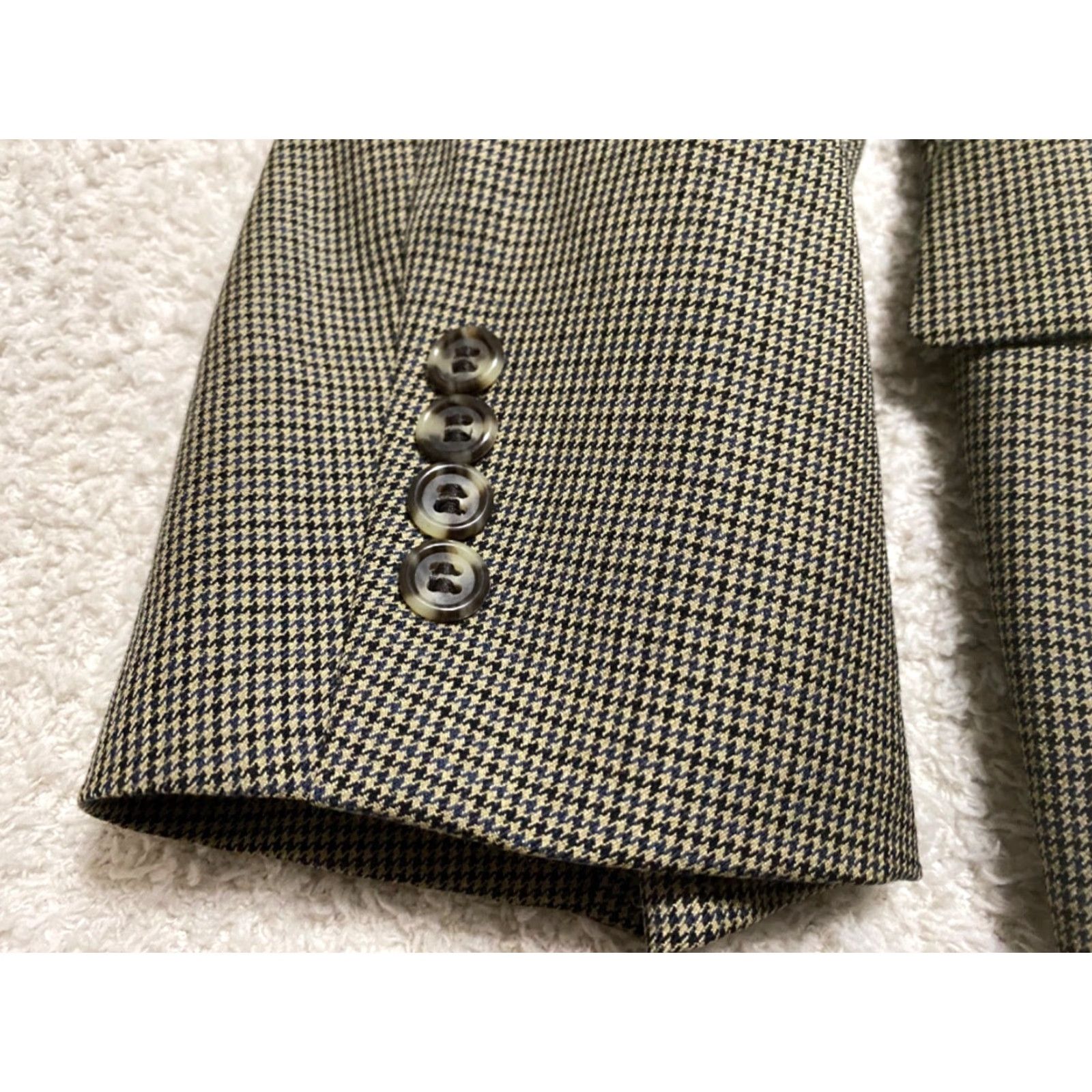 Brooks Brothers Brooks Brothers Blazer Mens 44 Multicolor Plaid Wool Cashmere Two-Button Jacket Regular Mature? Size 44R - 4 Thumbnail