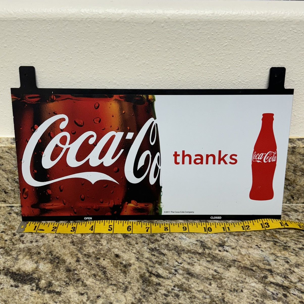 Other × Vintage 2011 Coca-Cola Company - Open/Close & Thanks Sign 8x14” Size ONE SIZE - 7 Thumbnail