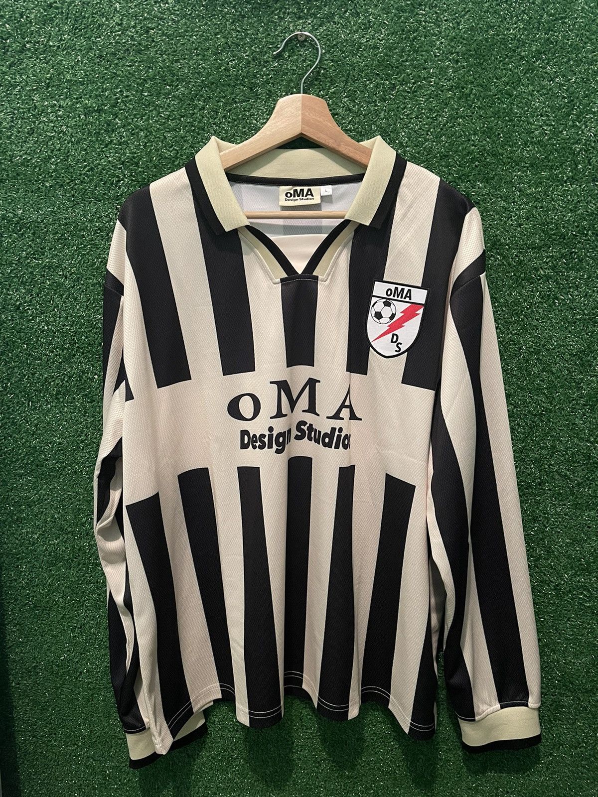 image of Stussy Oma Soccer Jersey in Beige, Men's (Size Large)
