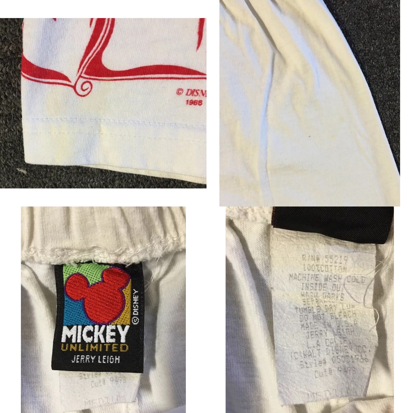 Disney VINTAGE Disney Mickey Minnie Mouse AOP Shorts M USA Cartoon TV Disneyland 90s 80s White Unisex Adults Mens Boys Girls Size US 31 - 8 Thumbnail