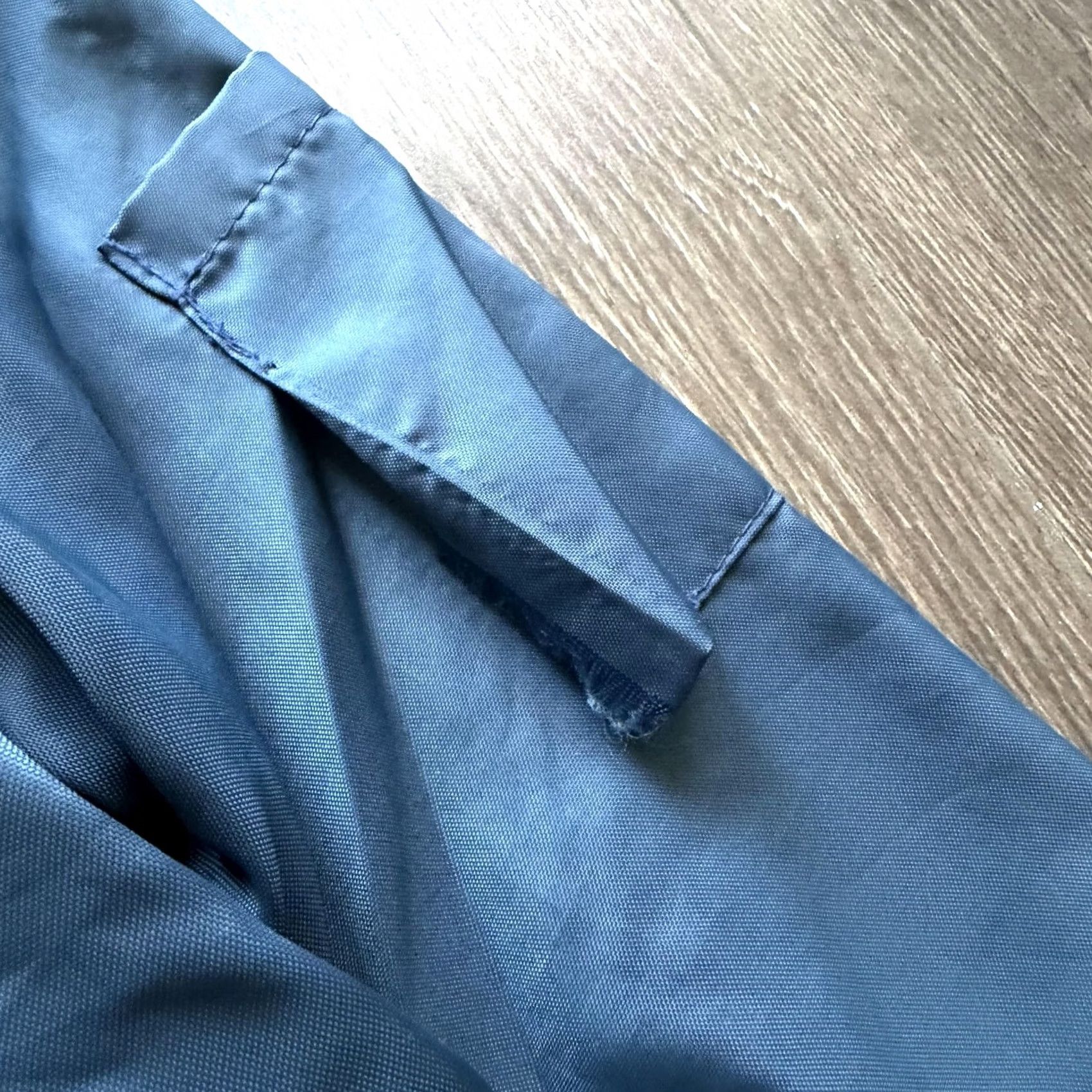 Vintage VINTAGE Racing Jacket Blue Bomber Mens 40 Faux Fur Lined Stripe Nylon Retro Jacket Size US XXS / EU 40 - 5 Thumbnail