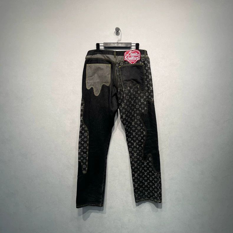 Louis Vuitton Louis Vuitton Printed logo patchwork jeans Size US 34 / EU 50 - 2 Thumbnail