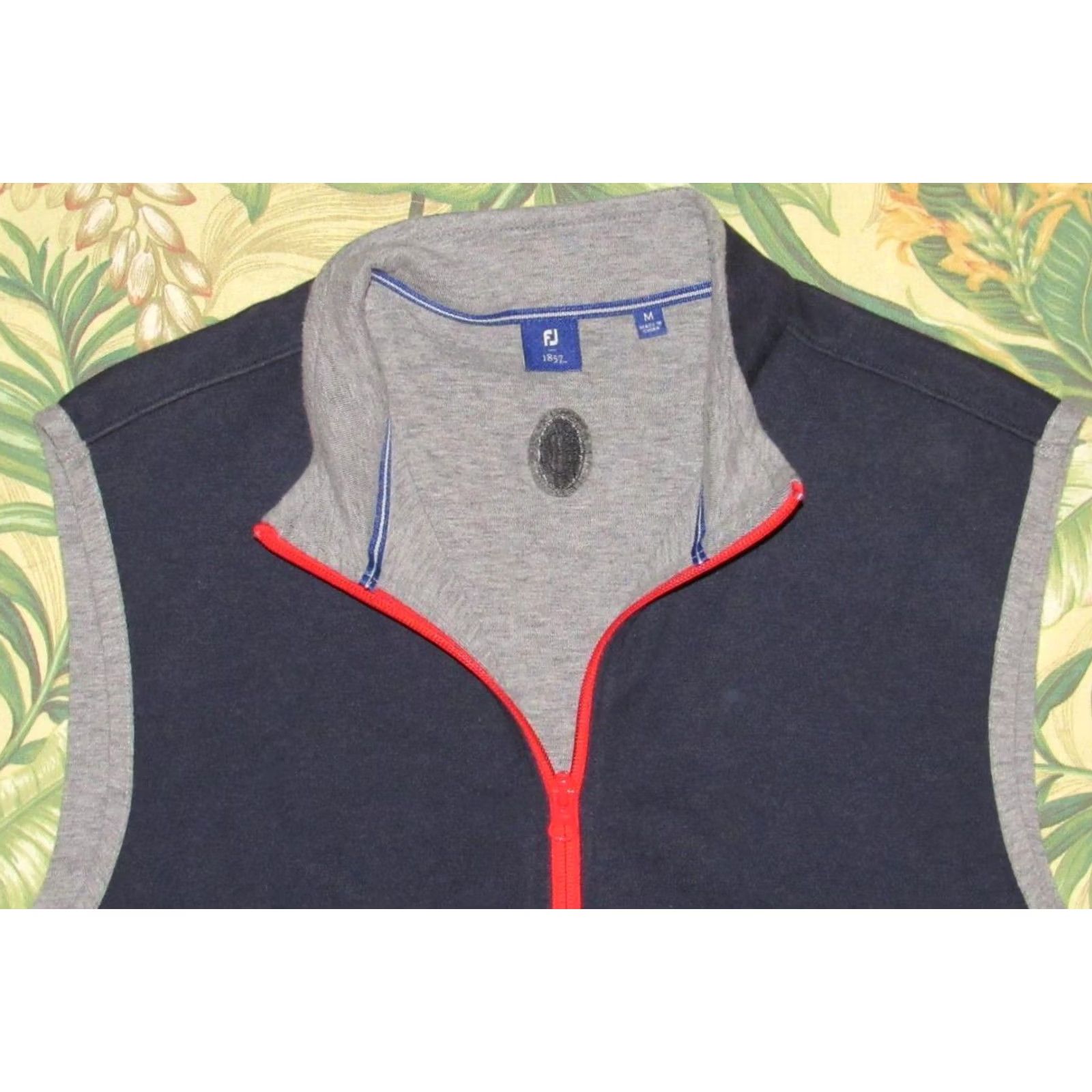 Footjoy FOOTJOY Blue Wool Cotton Blend Full Zip Sweater Vest M Shirt Mens Size US M / EU 48-50 / 2 - 2 Thumbnail