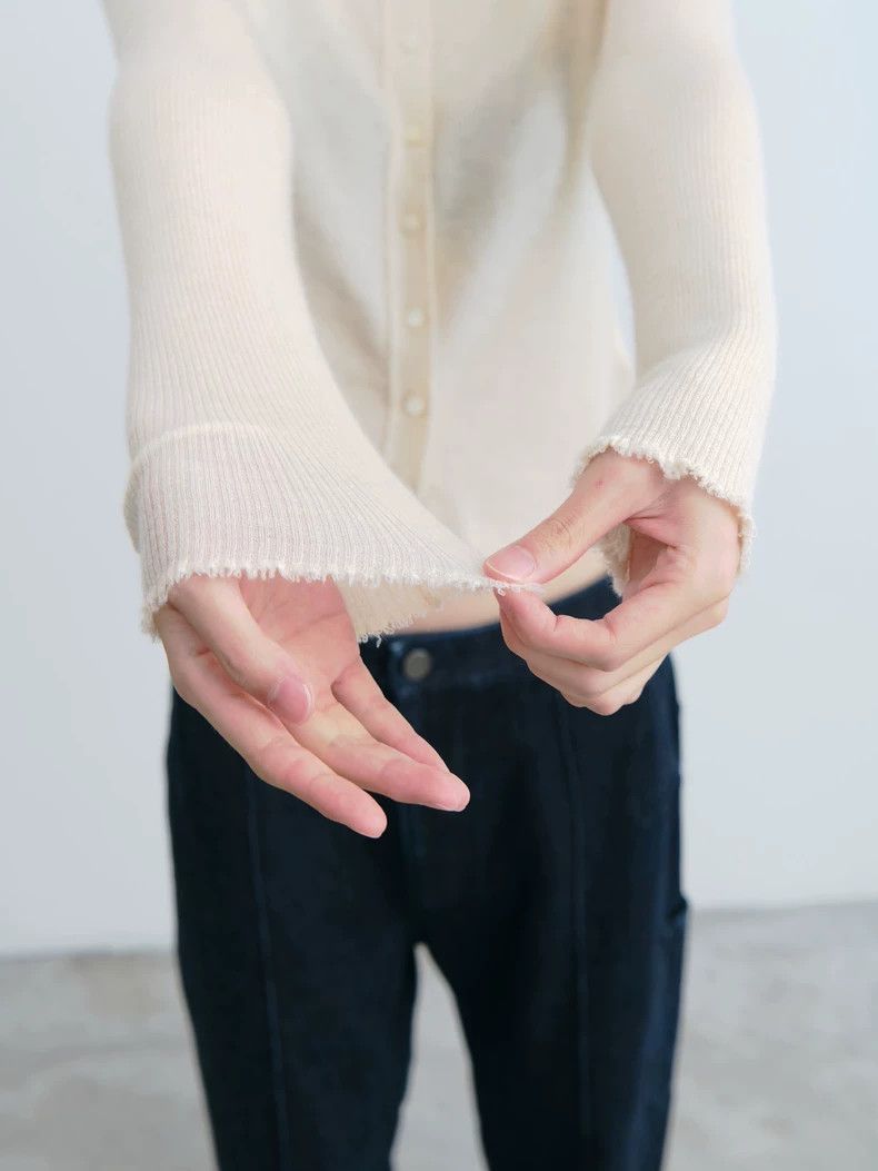 Helmut Lang HELMUT LANG American white cashmere knit sweater Size S / US 4 / IT 40 - 3 Thumbnail