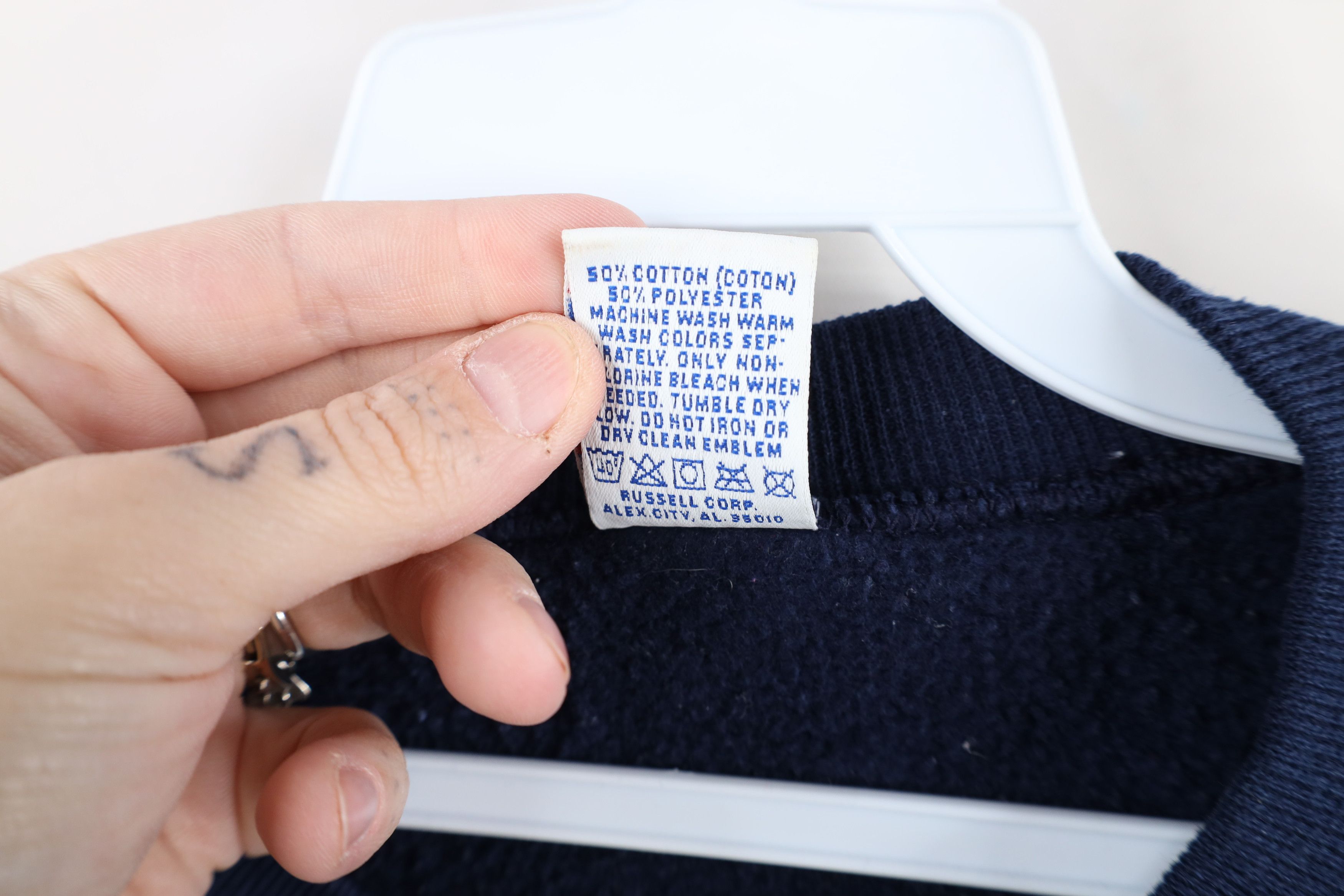 Russell Athletic × Vintage Vintage 90s Russell Athletic Crewneck Sweatshirt Blue USA Size US XL / EU 56 / 4 - 11 Thumbnail