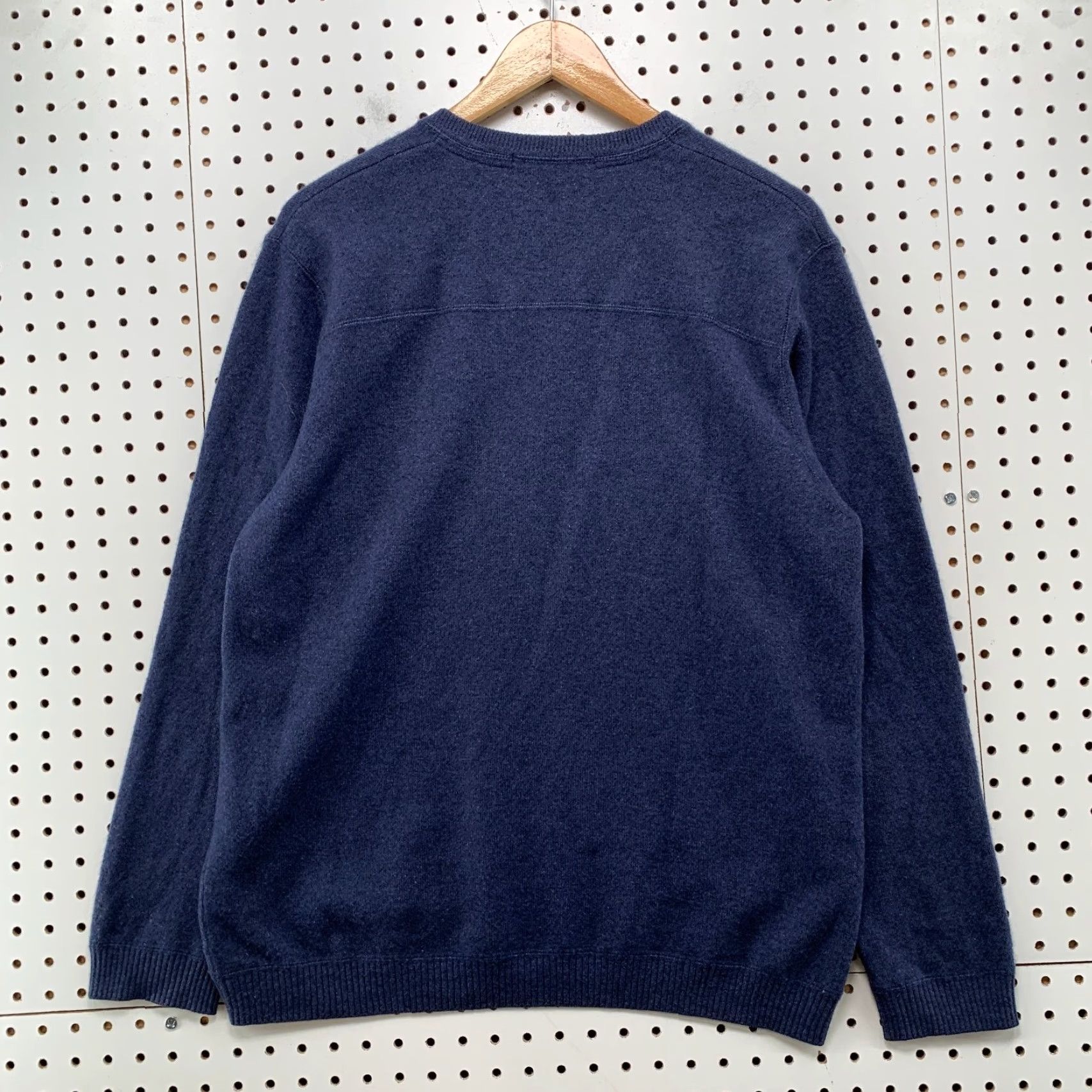 Vintage JWN Sweater Mens Large Blue V-Neck 100% Cashmere Long Sleeve Business Work Size US L / EU 52-54 / 3 - 2 Thumbnail